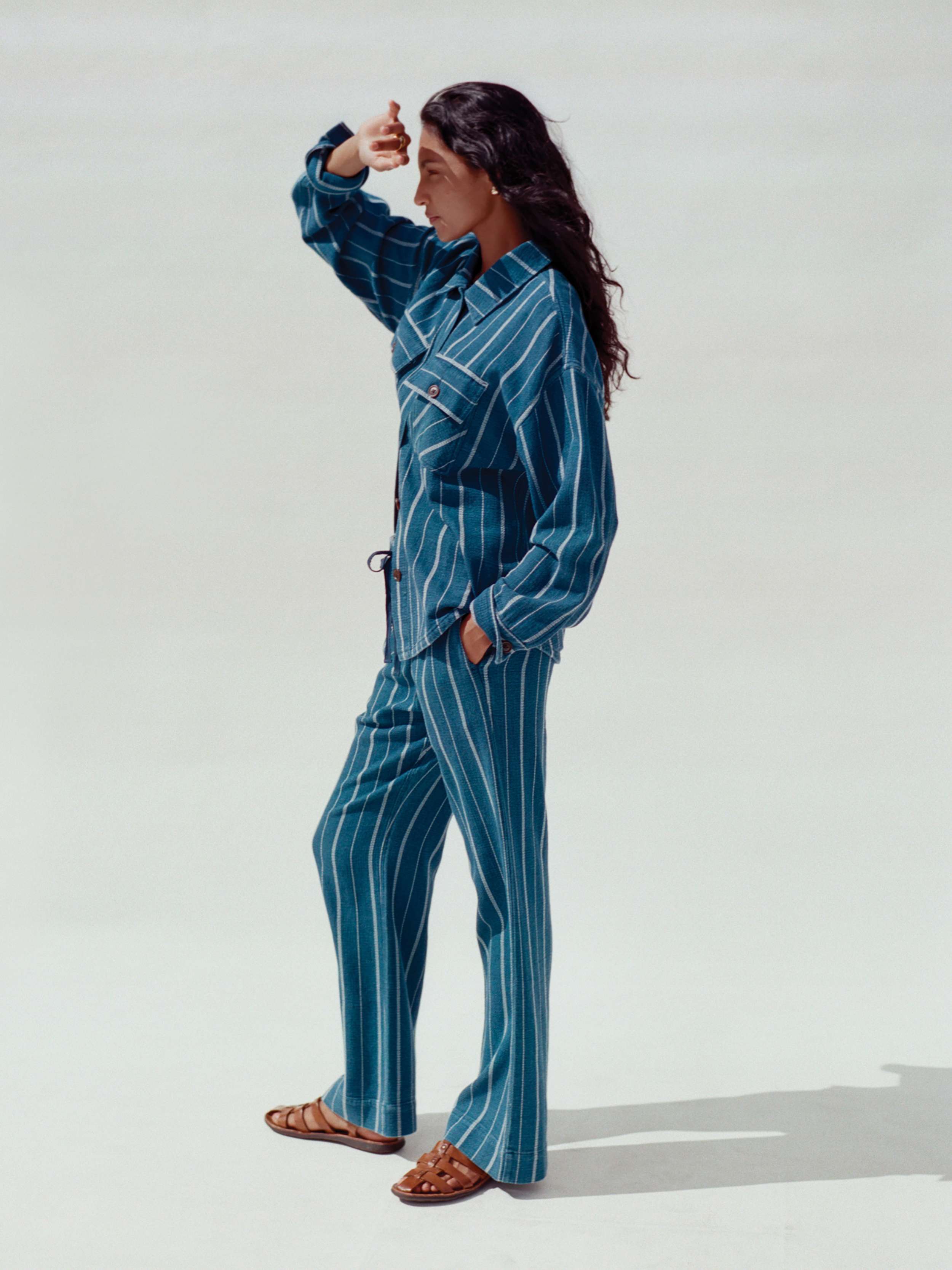 Island Tide Shirt Jacket - Indigo Drift Stripe | Faherty Brand