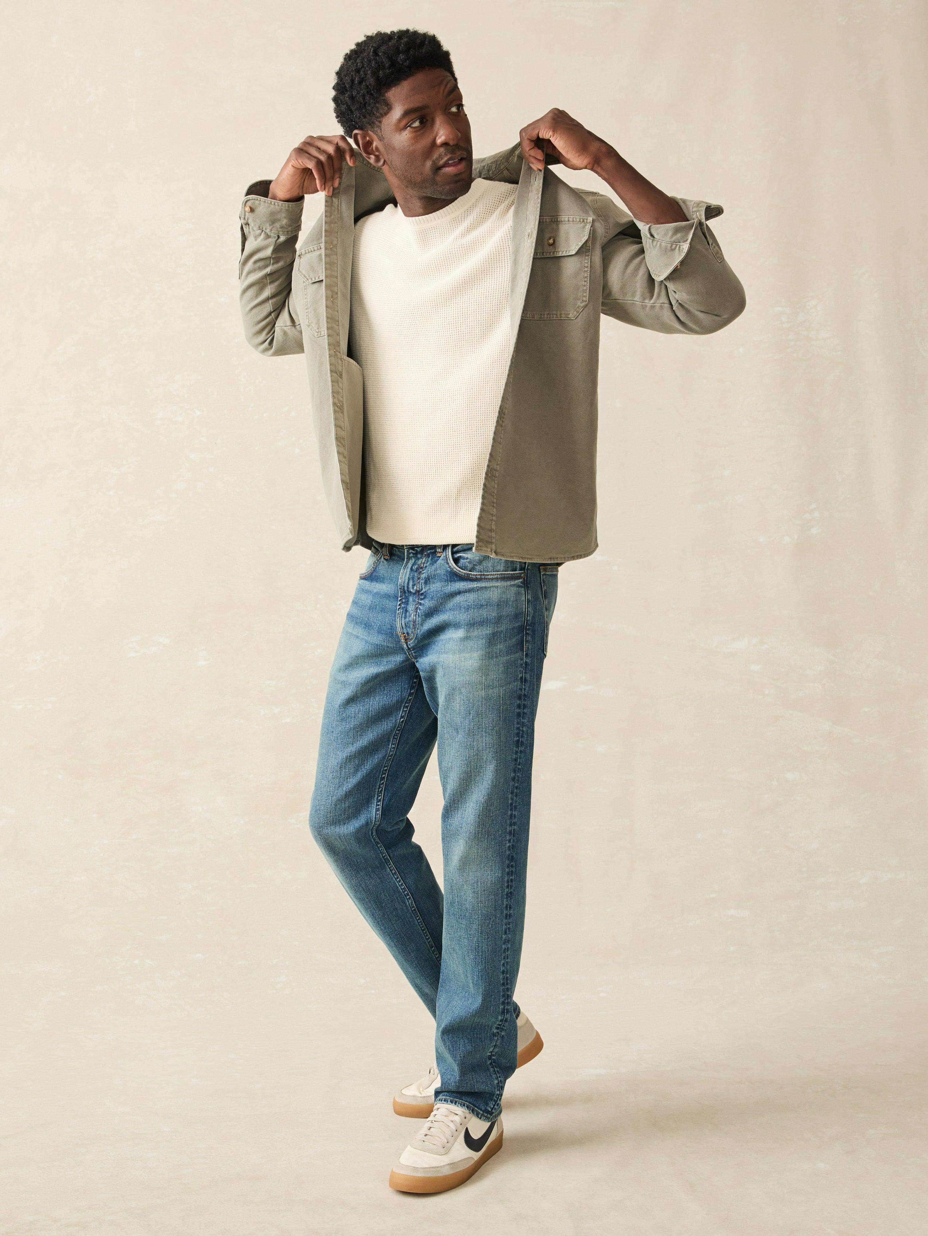 Slim Straight Denim (34") - East Lake Wash | Faherty Brand