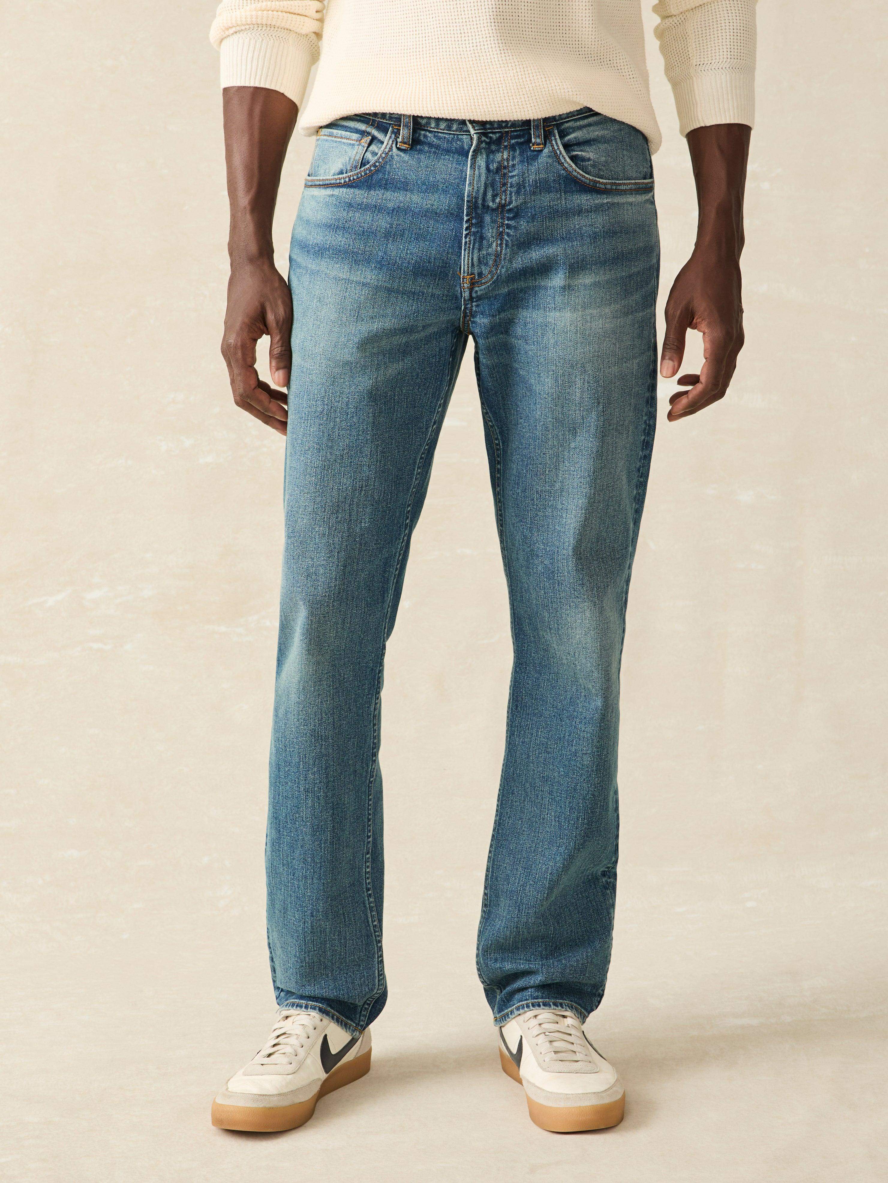 Slim Straight Denim (34") - East Lake Wash | Faherty Brand