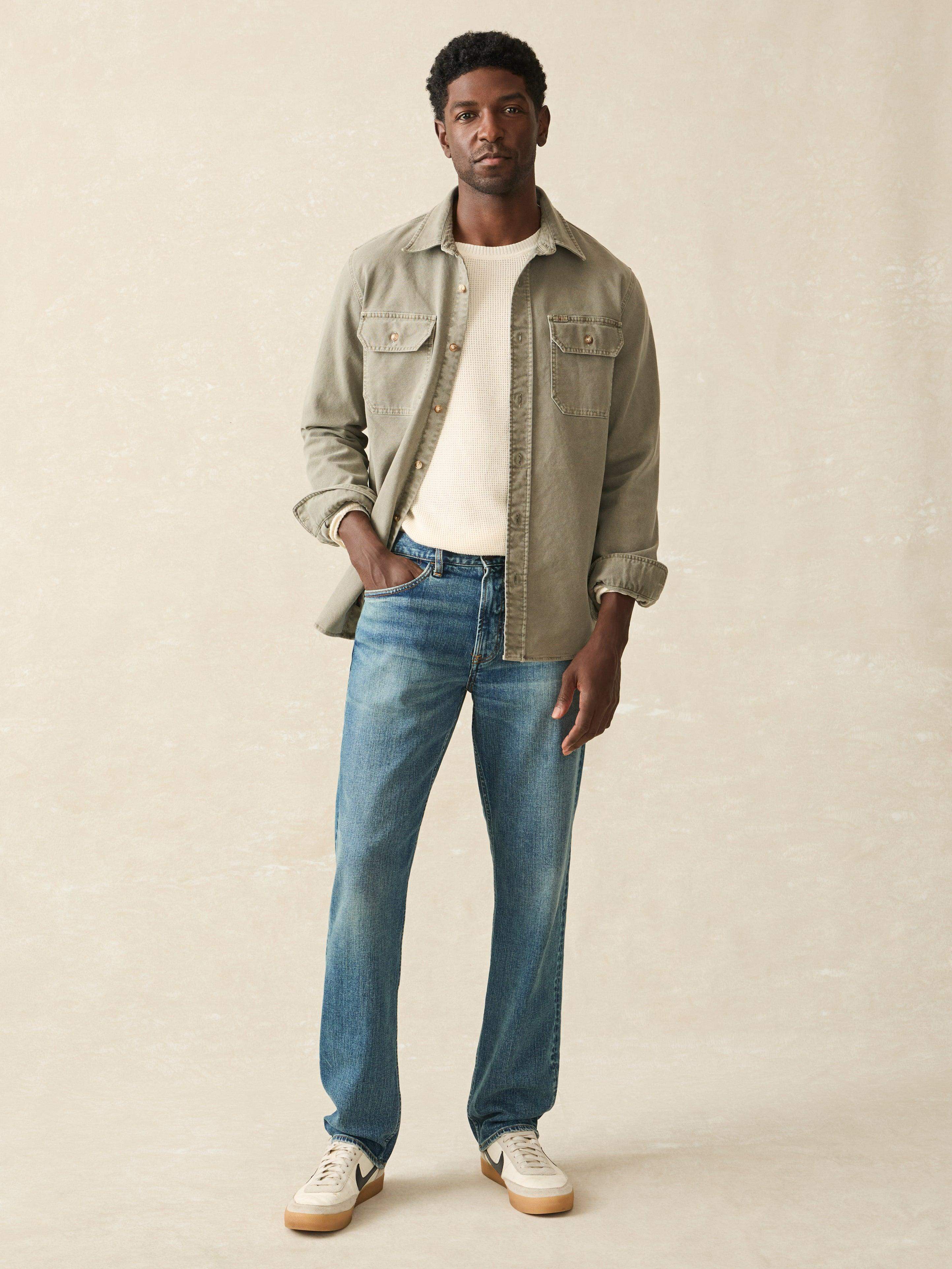 Slim Straight Denim (34") - East Lake Wash | Faherty Brand