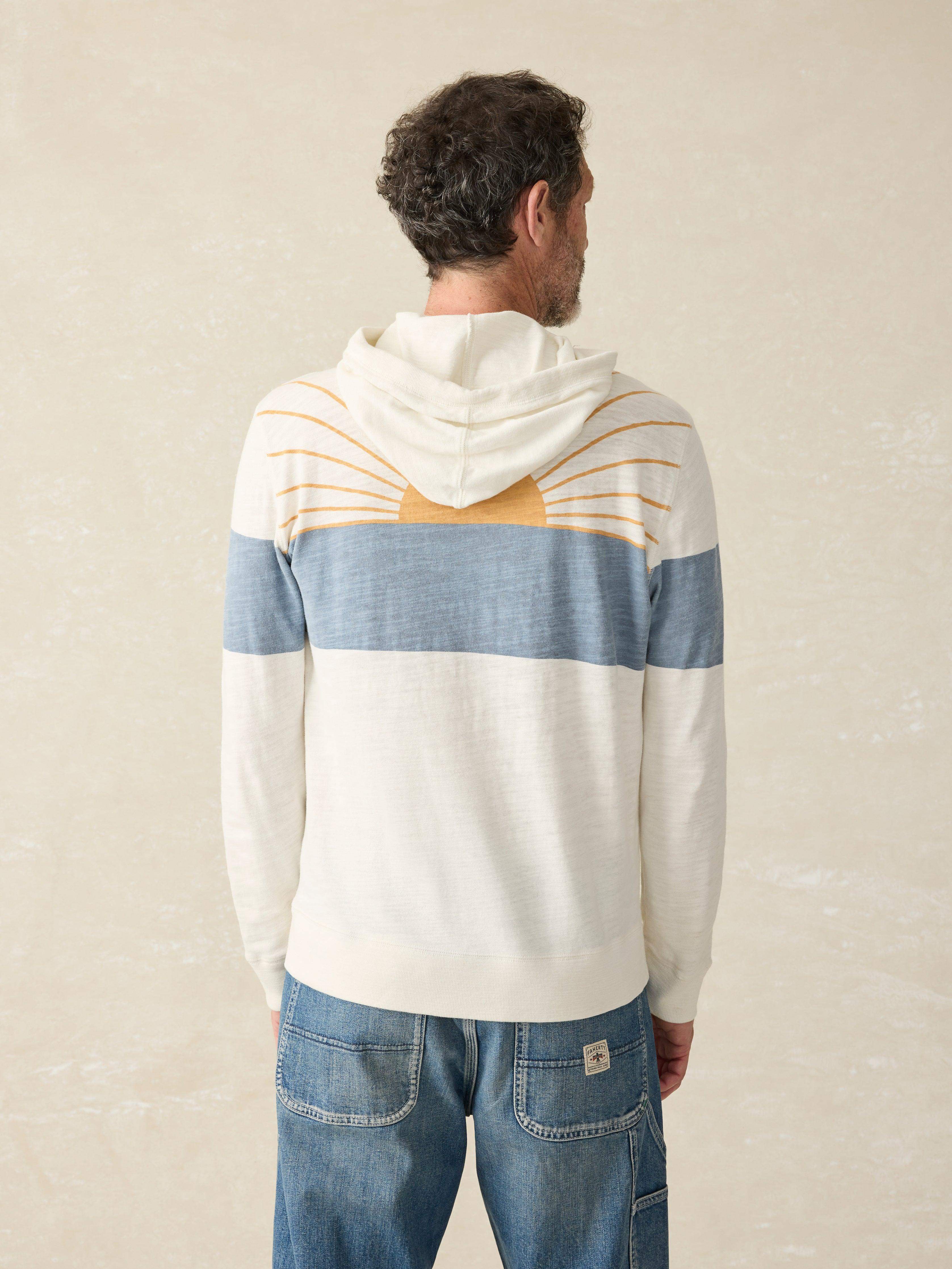 Sunwashed Sunray Organic Hoodie - Ocean Sunrise | Faherty Brand