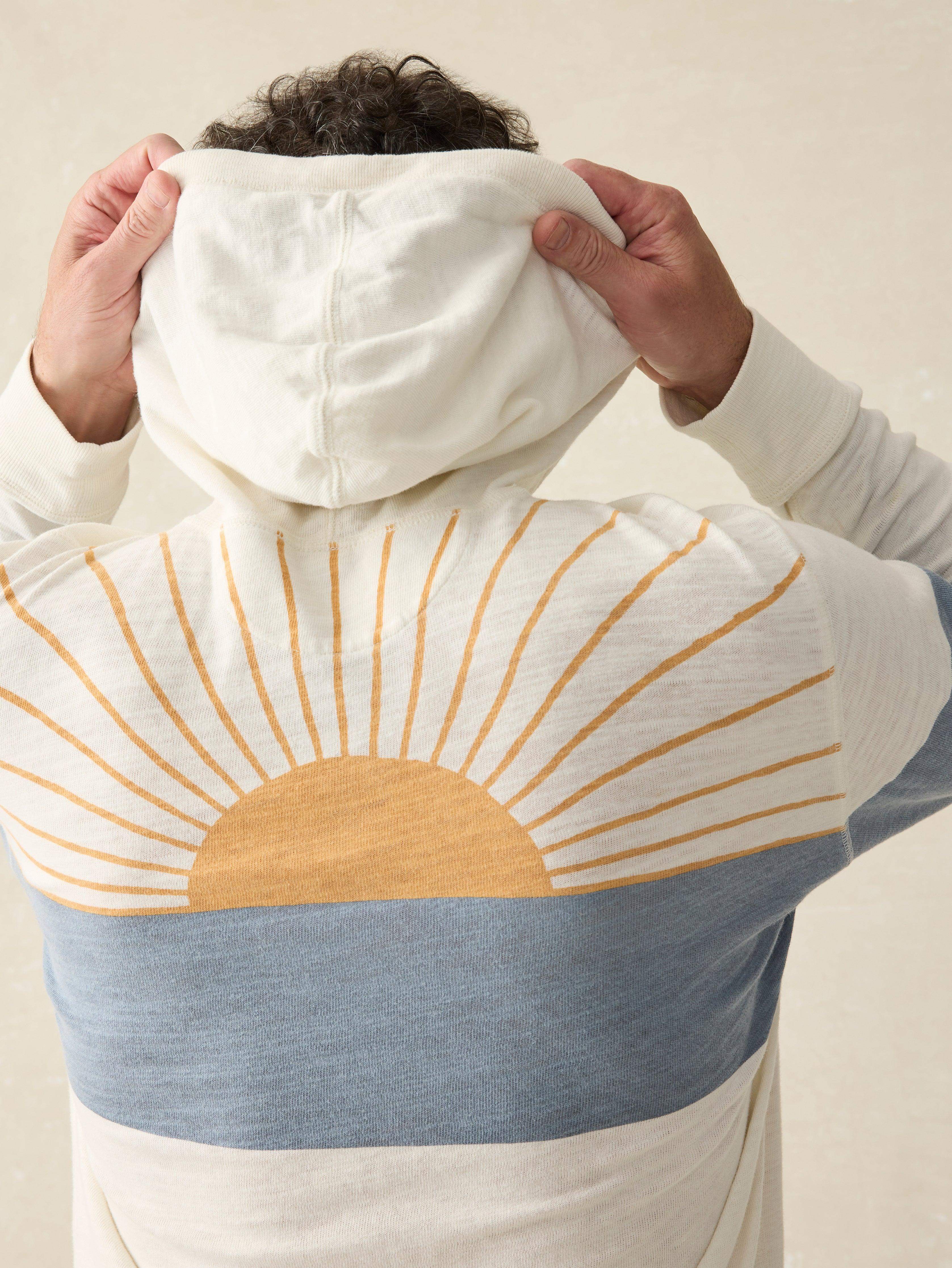 Sunwashed Sunray Organic Hoodie - Ocean Sunrise | Faherty Brand