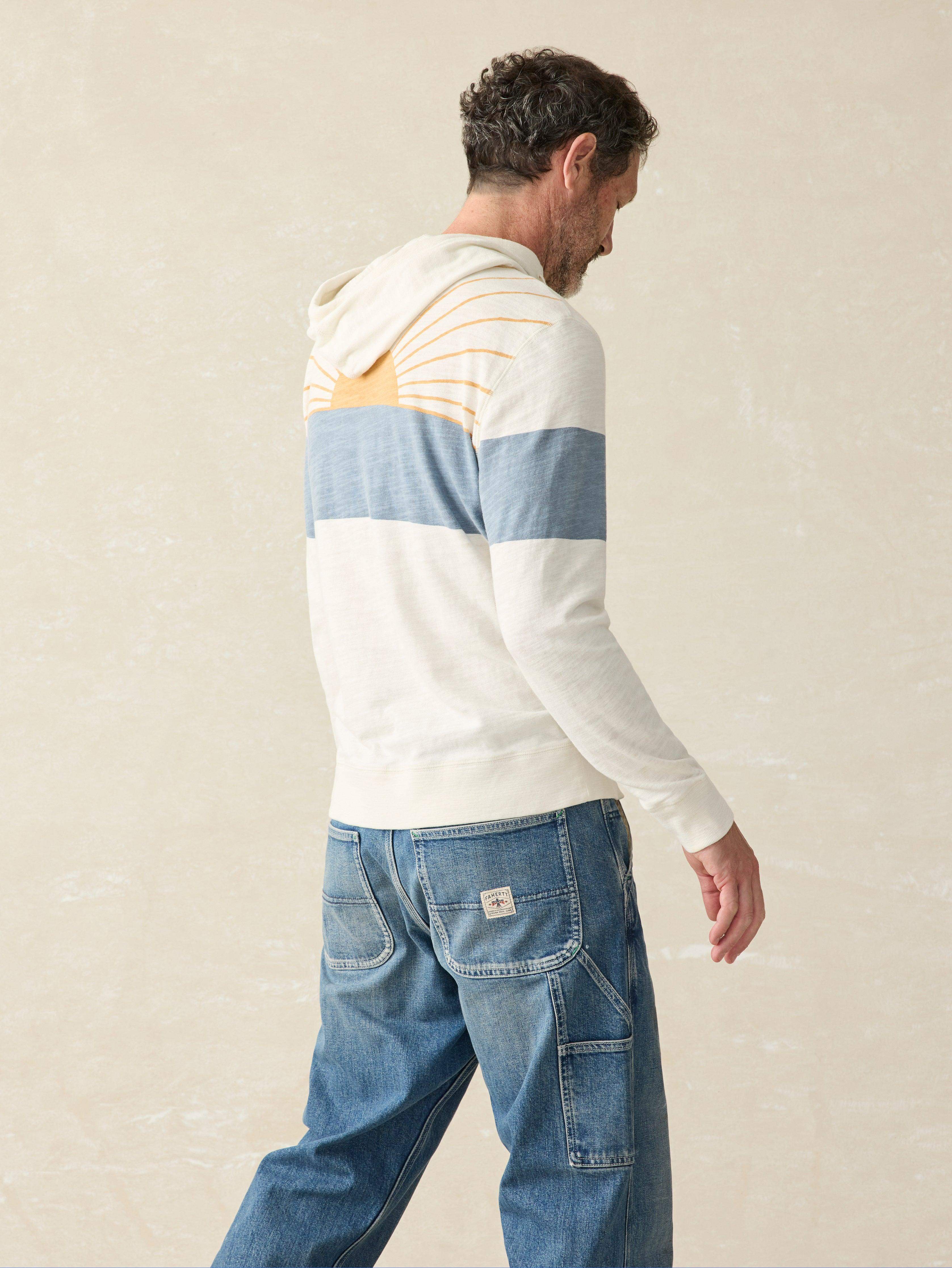 Sunwashed Sunray Organic Hoodie - Ocean Sunrise | Faherty Brand