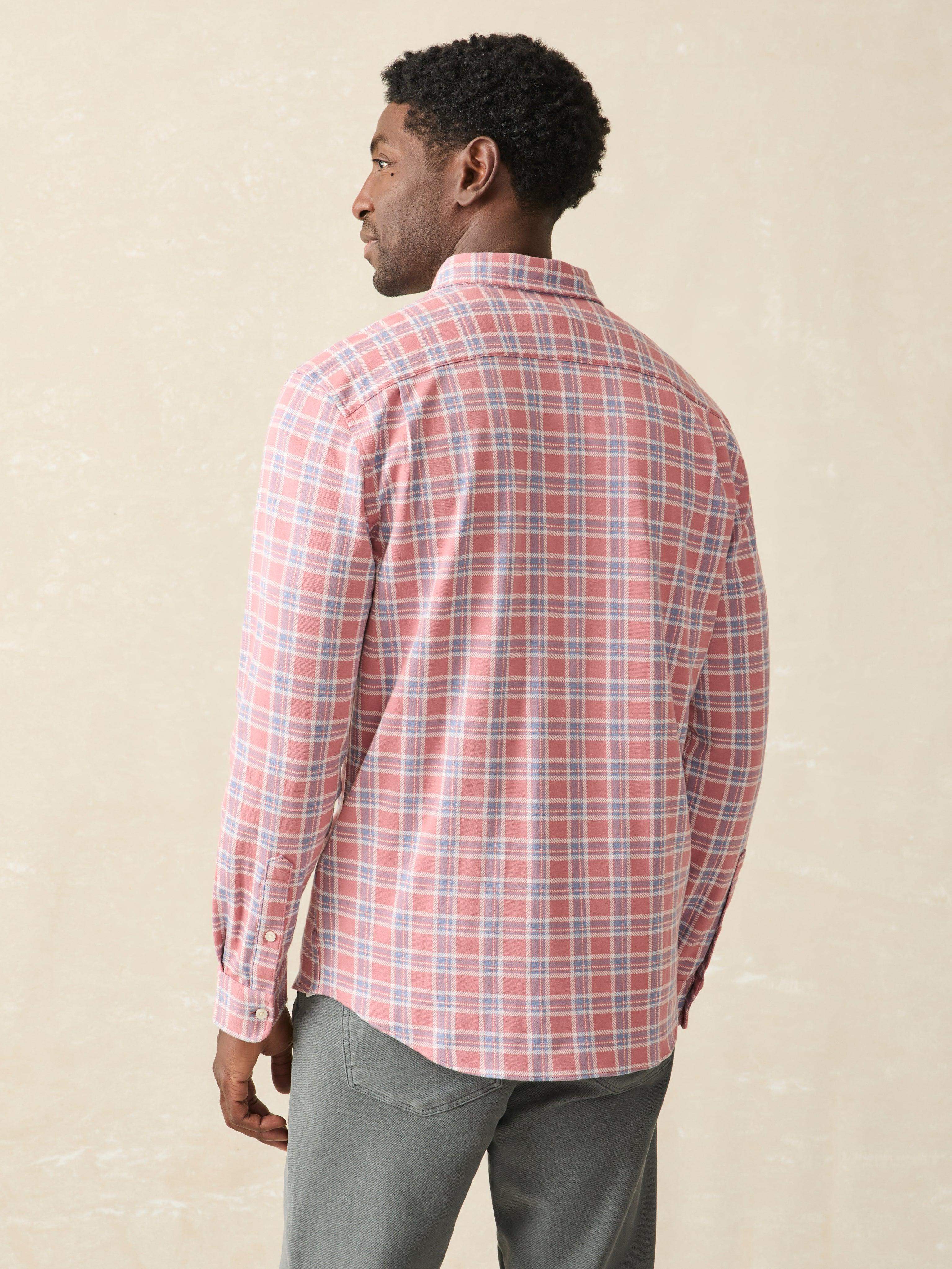 Coastline Knit Shirt - River Rose Plaid | Faherty Brand