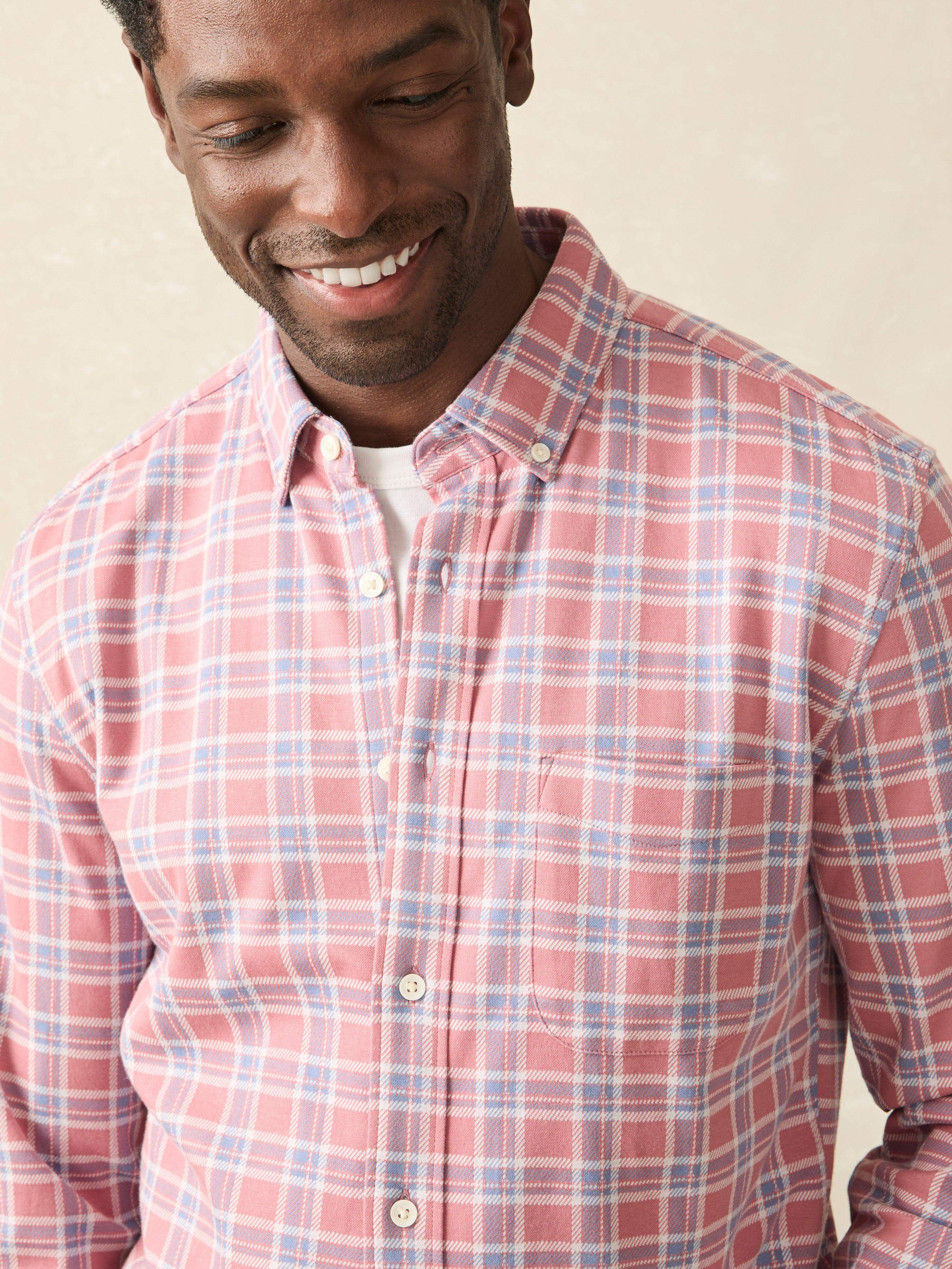 Coastline Knit Shirt - River Rose Plaid | Faherty Brand