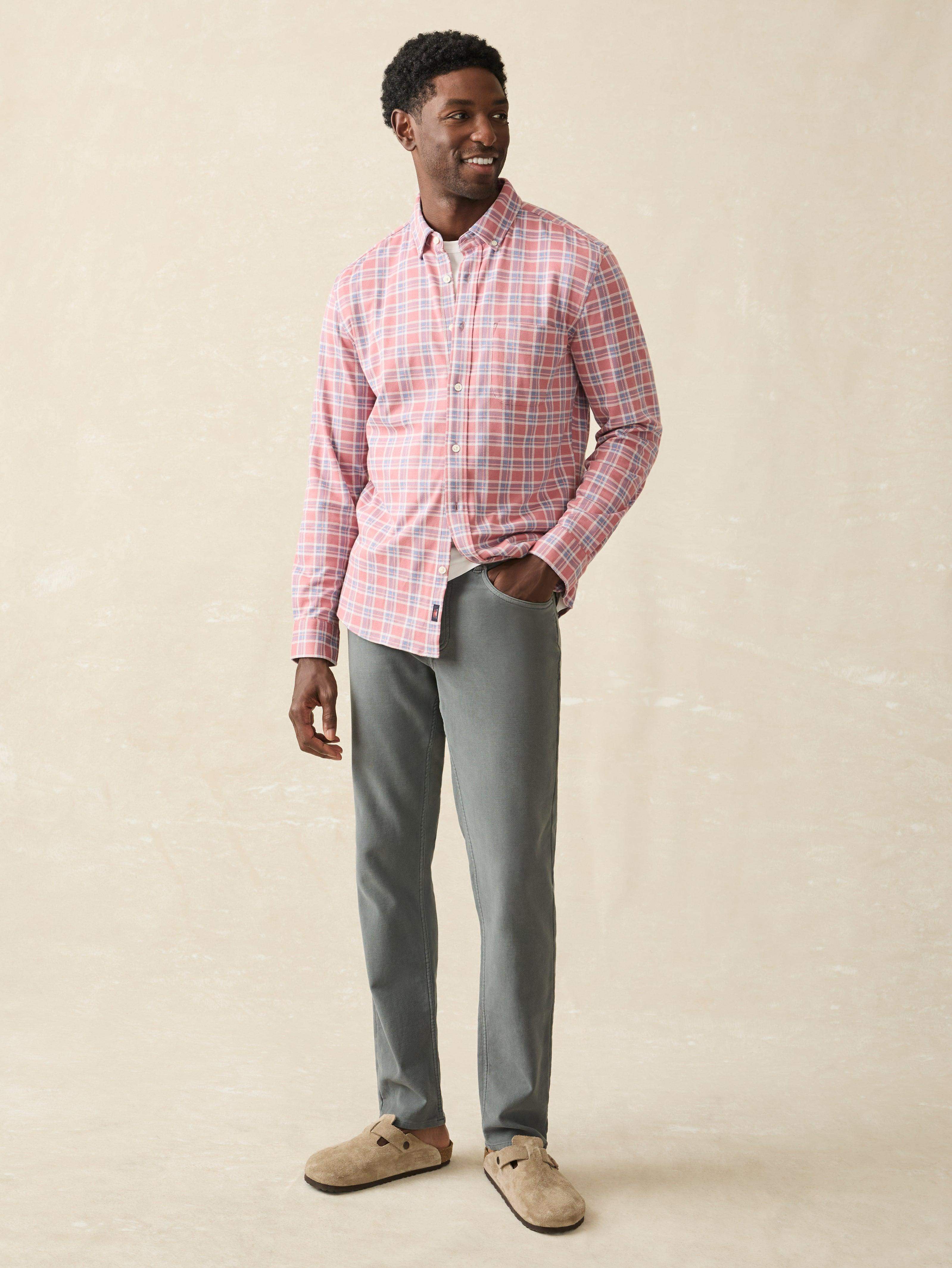 Coastline Knit Shirt - River Rose Plaid | Faherty Brand