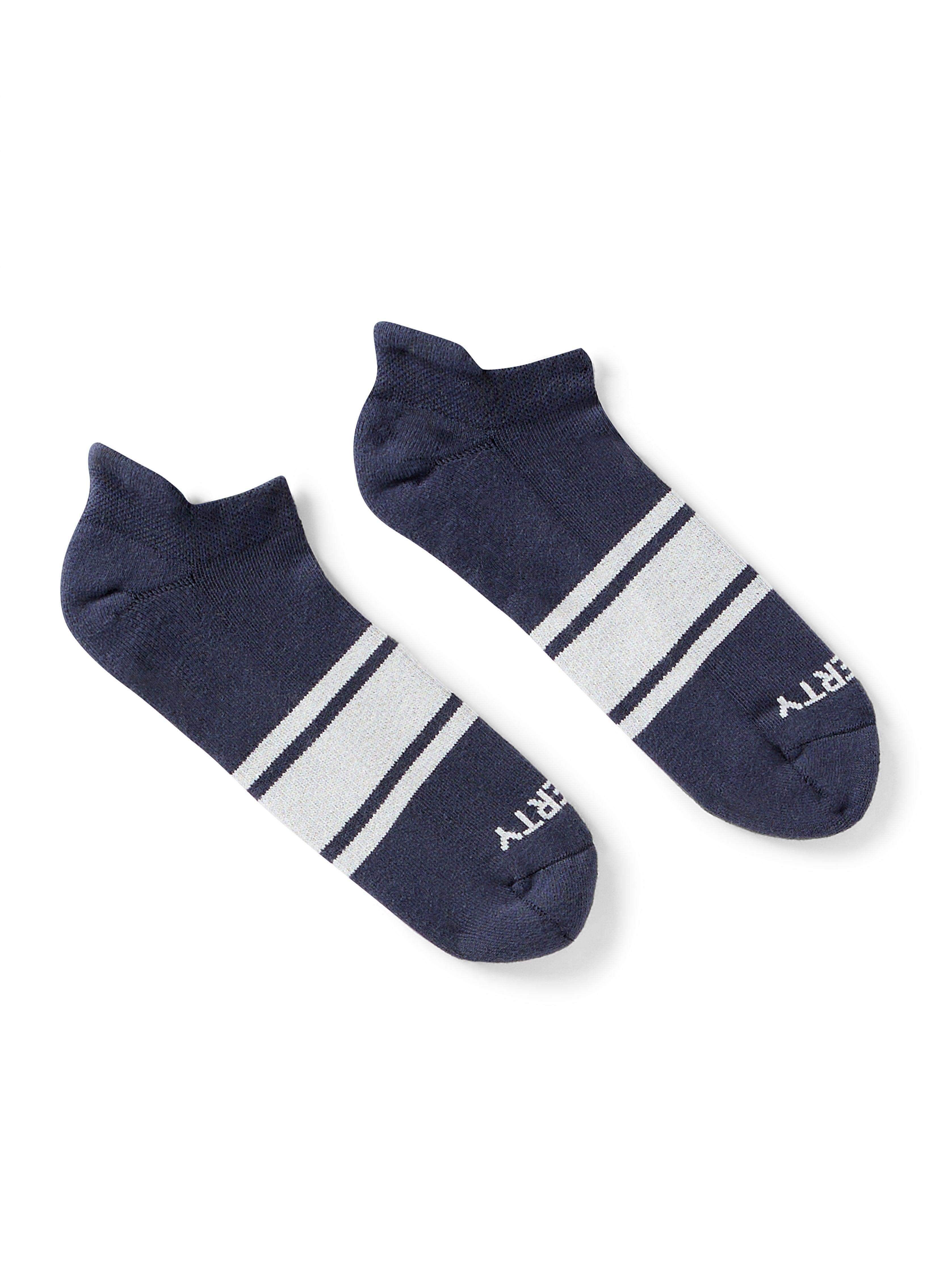 Surf Stripe Ankle Sock - Navy | Faherty Brand