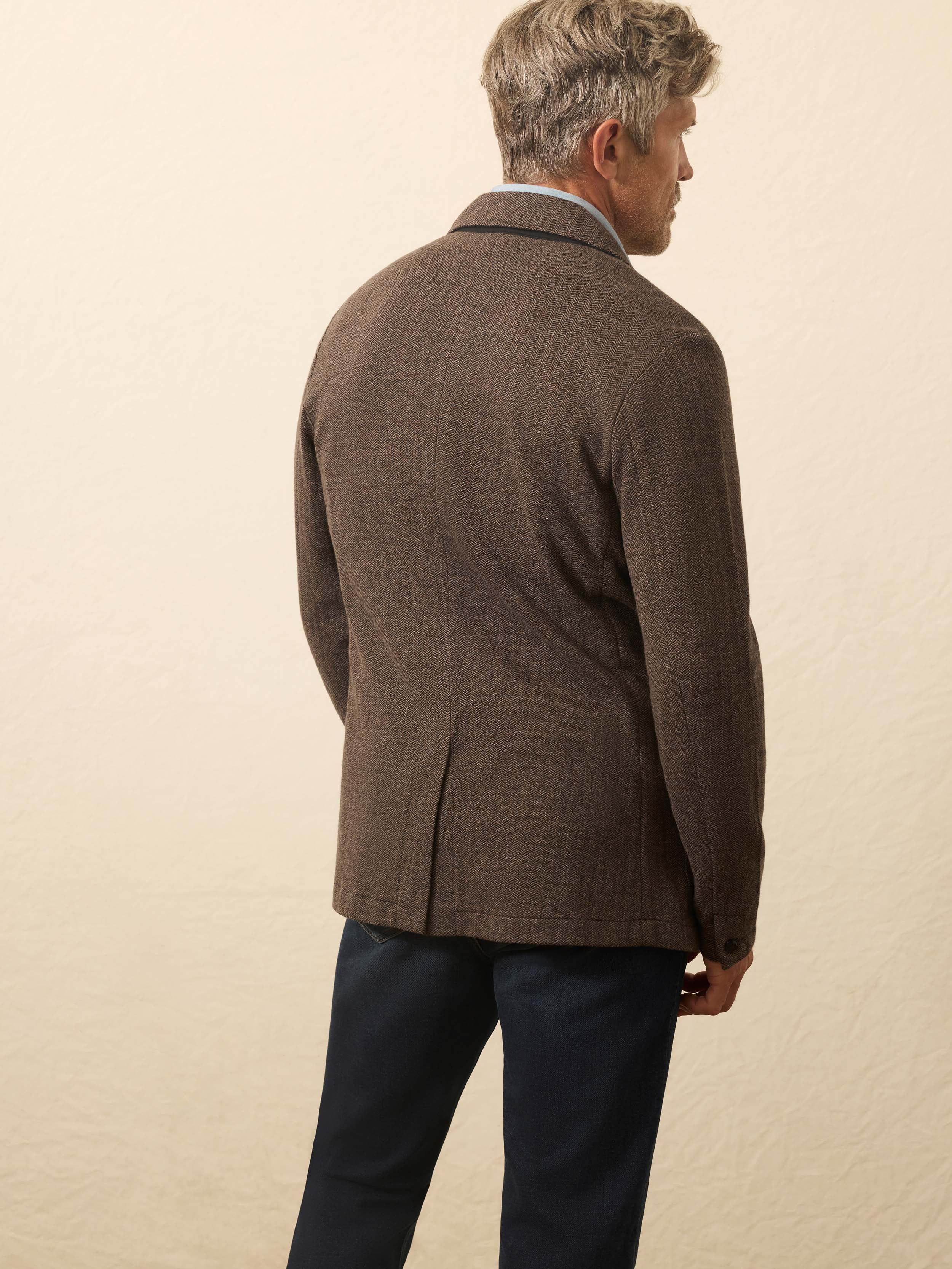 Inlet Knit Tweed Blazer - Woodland Herringbone | Faherty Brand