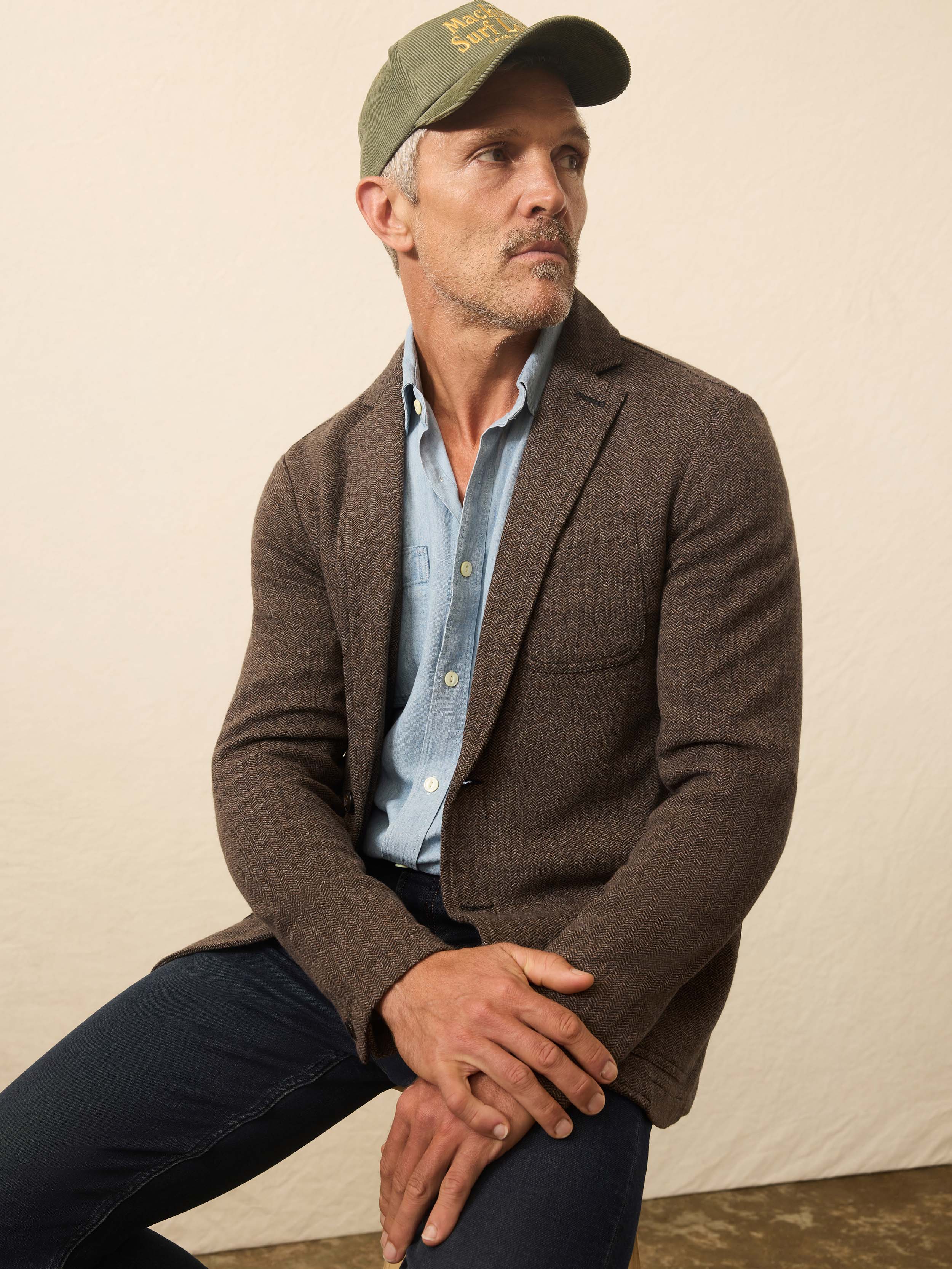 Inlet Knit Tweed Blazer - Woodland Herringbone | Faherty Brand