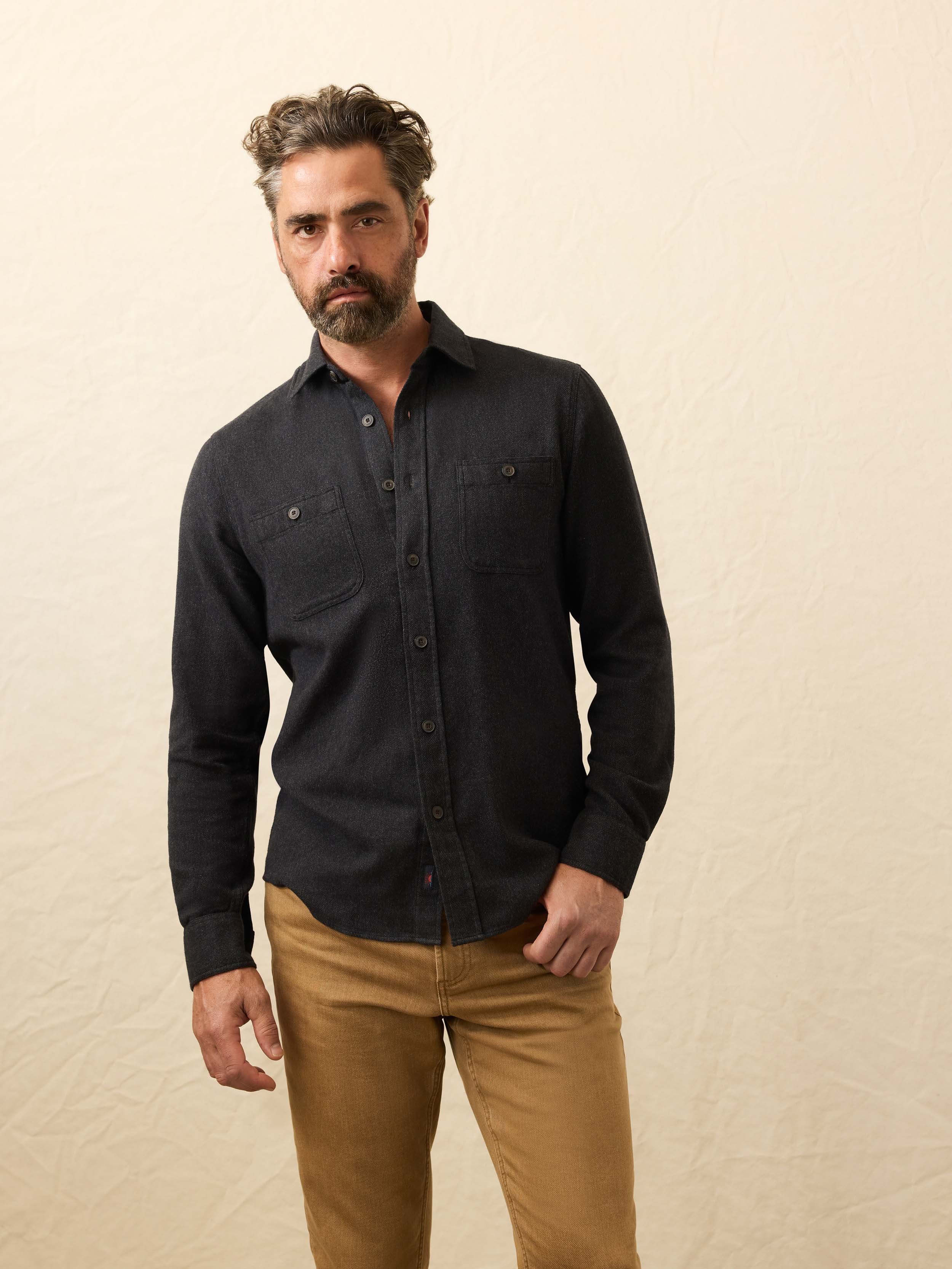 Heirloom Portuguese Flannel Shirt - Salema Storm | Faherty Brand