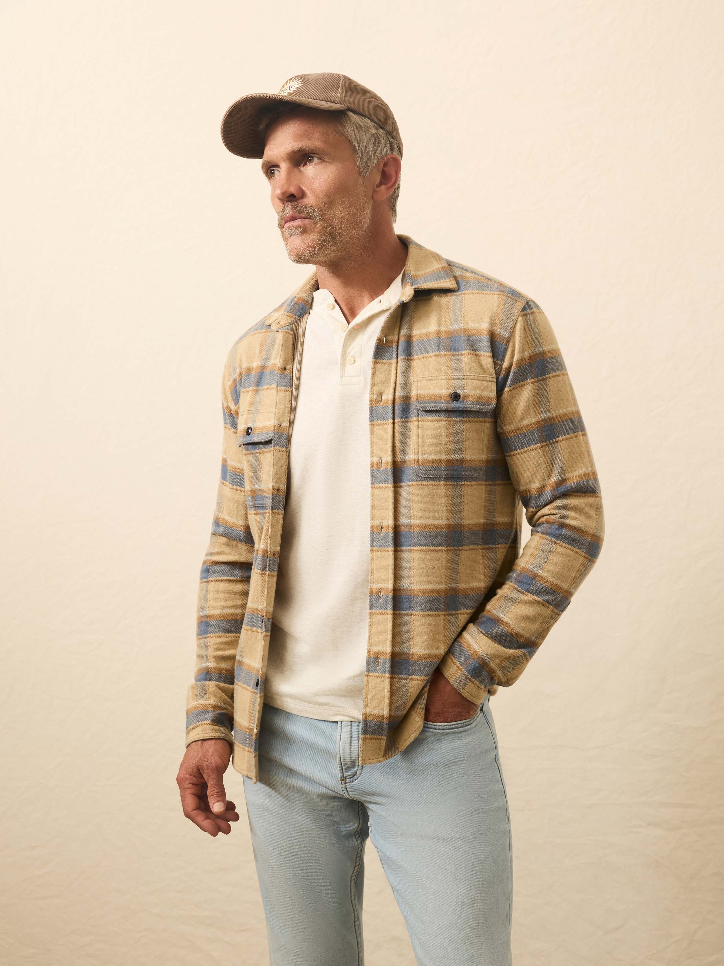 Legend Sweater Shirt - Windswept Shores Plaid | Faherty Brand