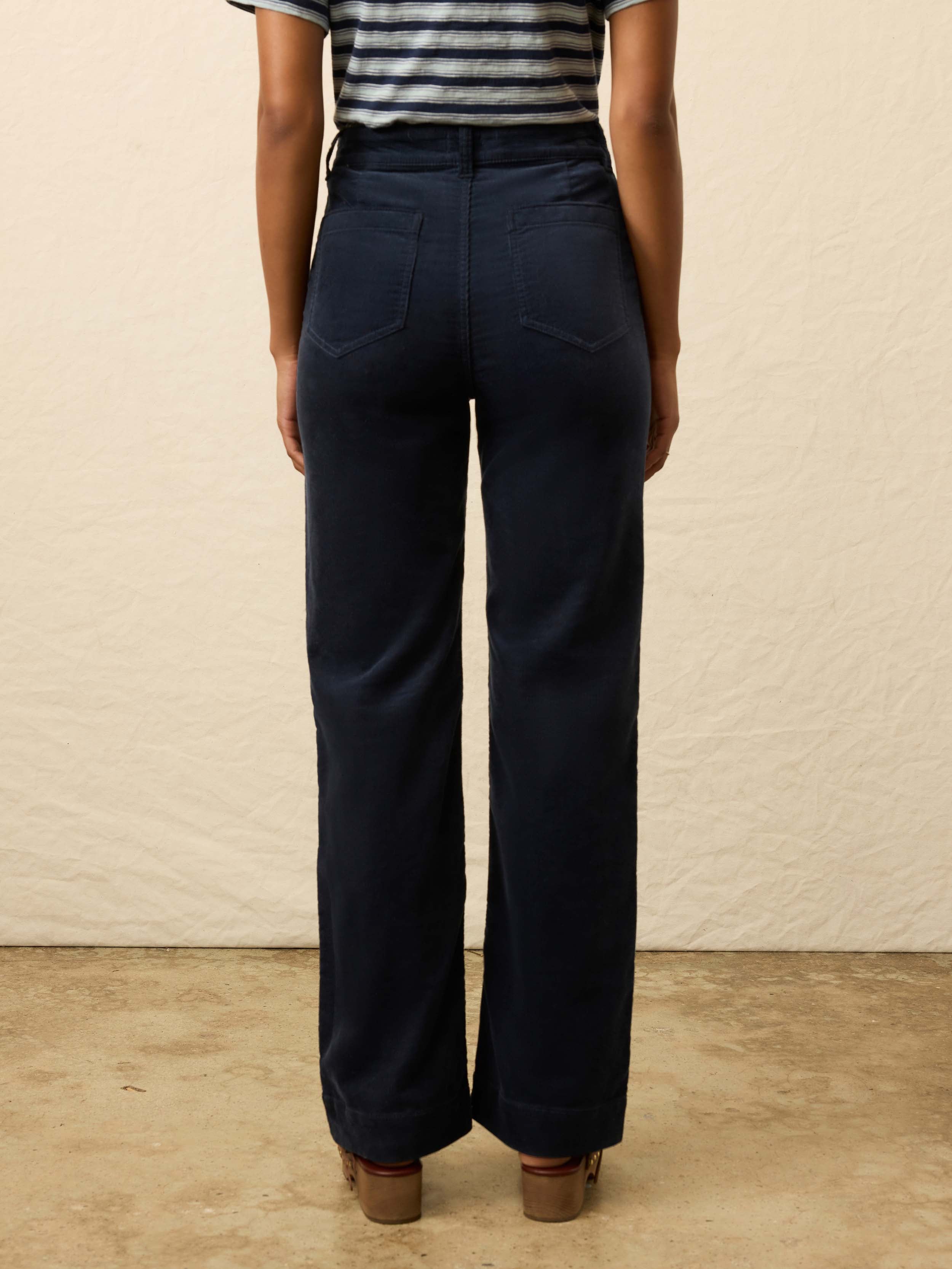Stretch Terry Cord Patch Pocket Pant - Abyss Navy | Faherty Brand