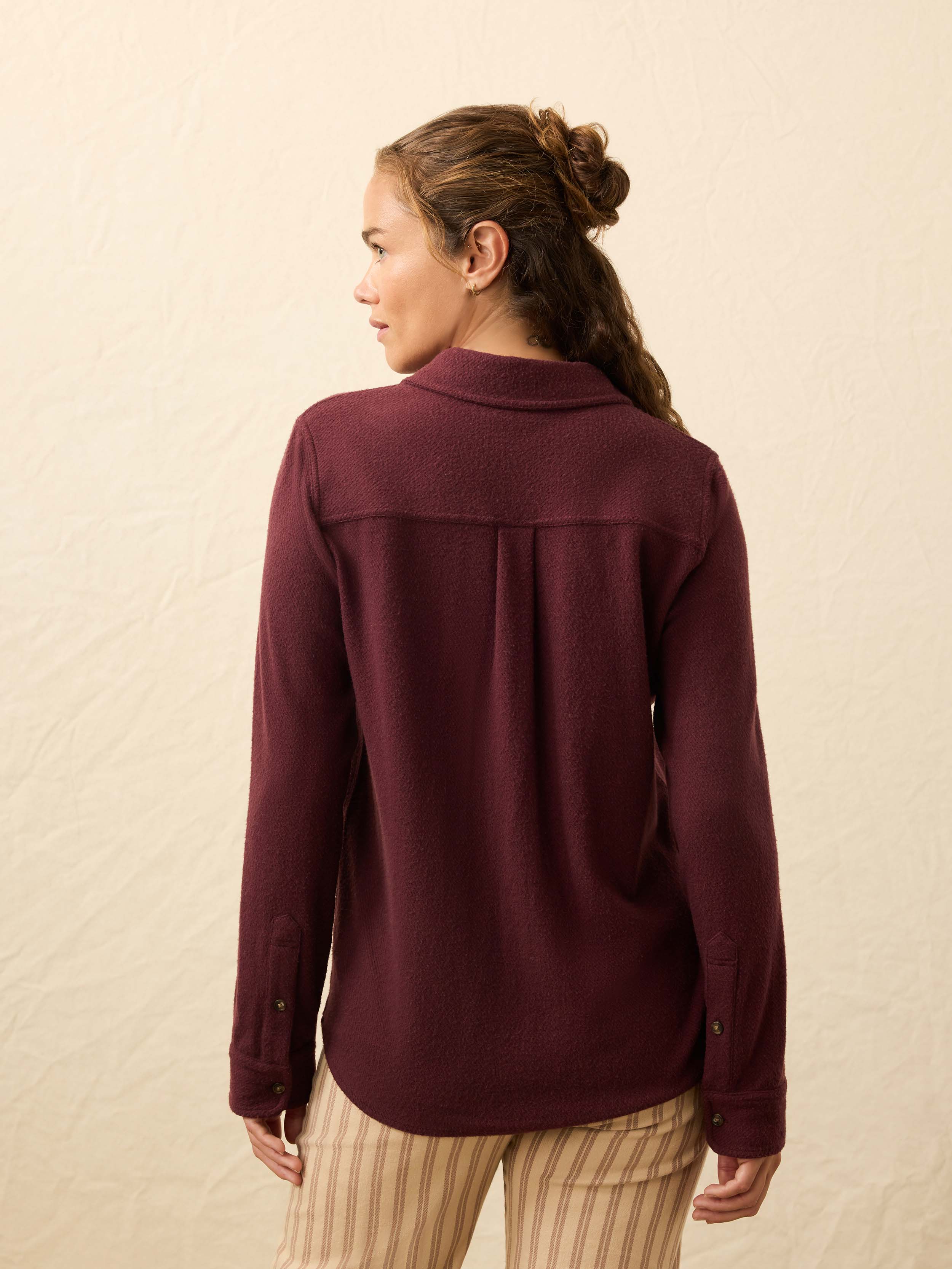 Legend Sweater Shirt - Burgundy Twill | Faherty Brand
