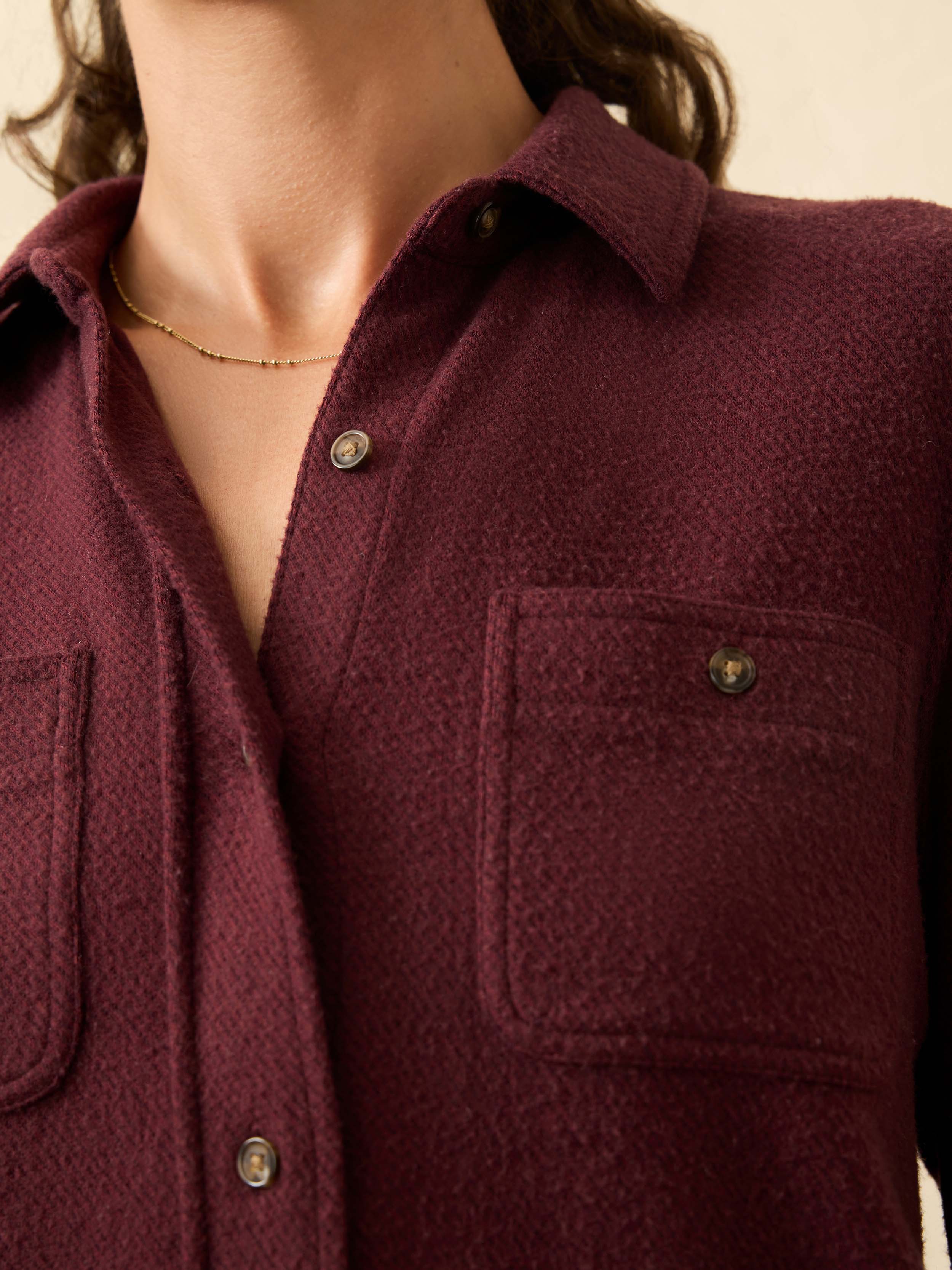 Legend Sweater Shirt - Burgundy Twill | Faherty Brand