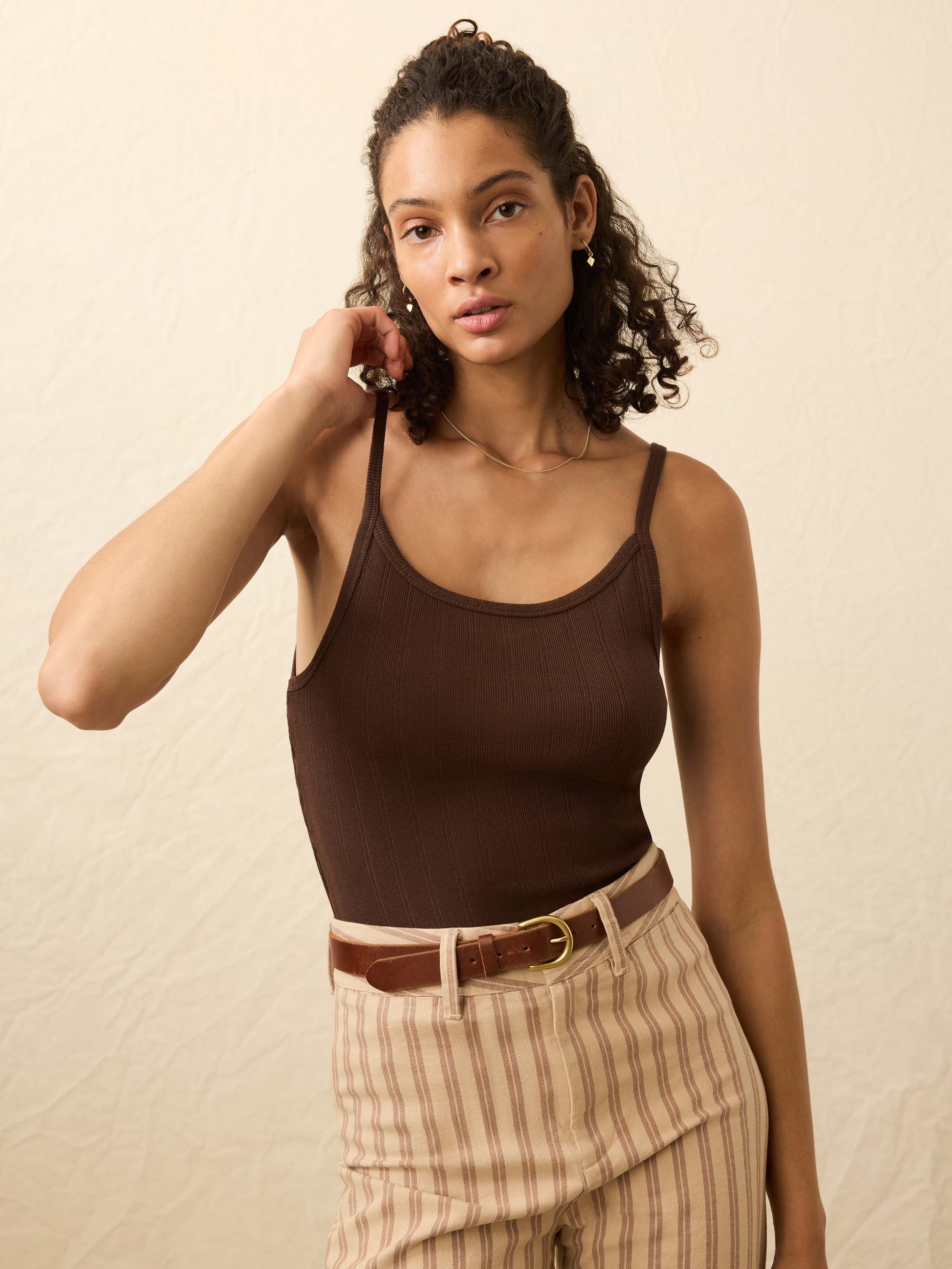 Sunday Rib Tank - Chicory Coffee | Faherty Brand