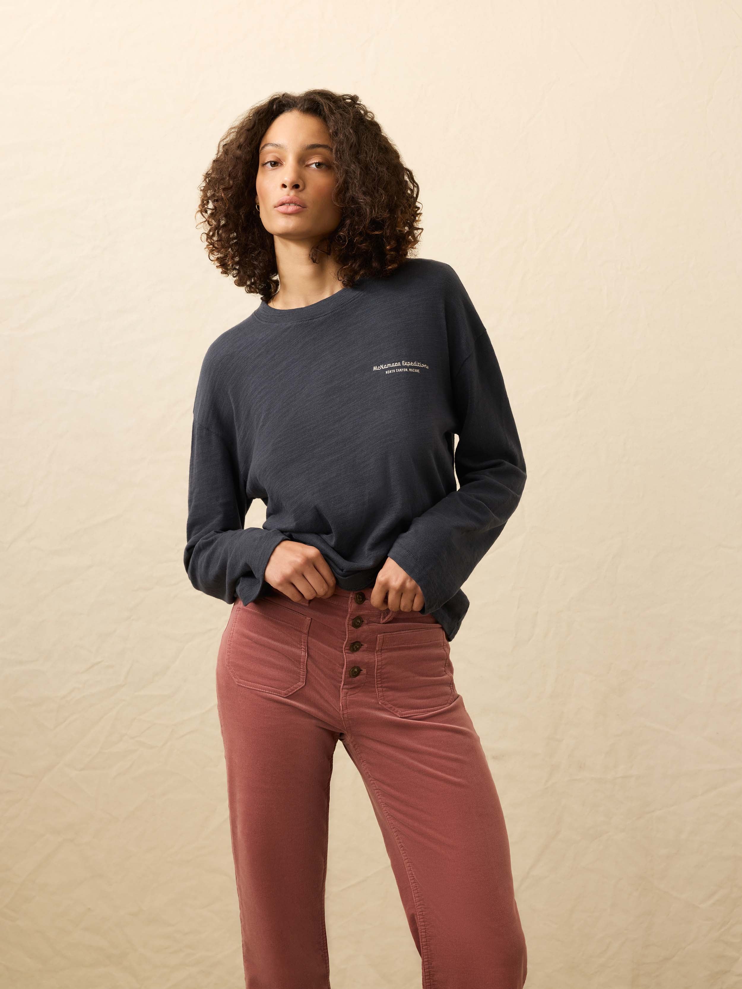Sunwashed Cotton Fisherman Henley - Blue Nights | Faherty Brand