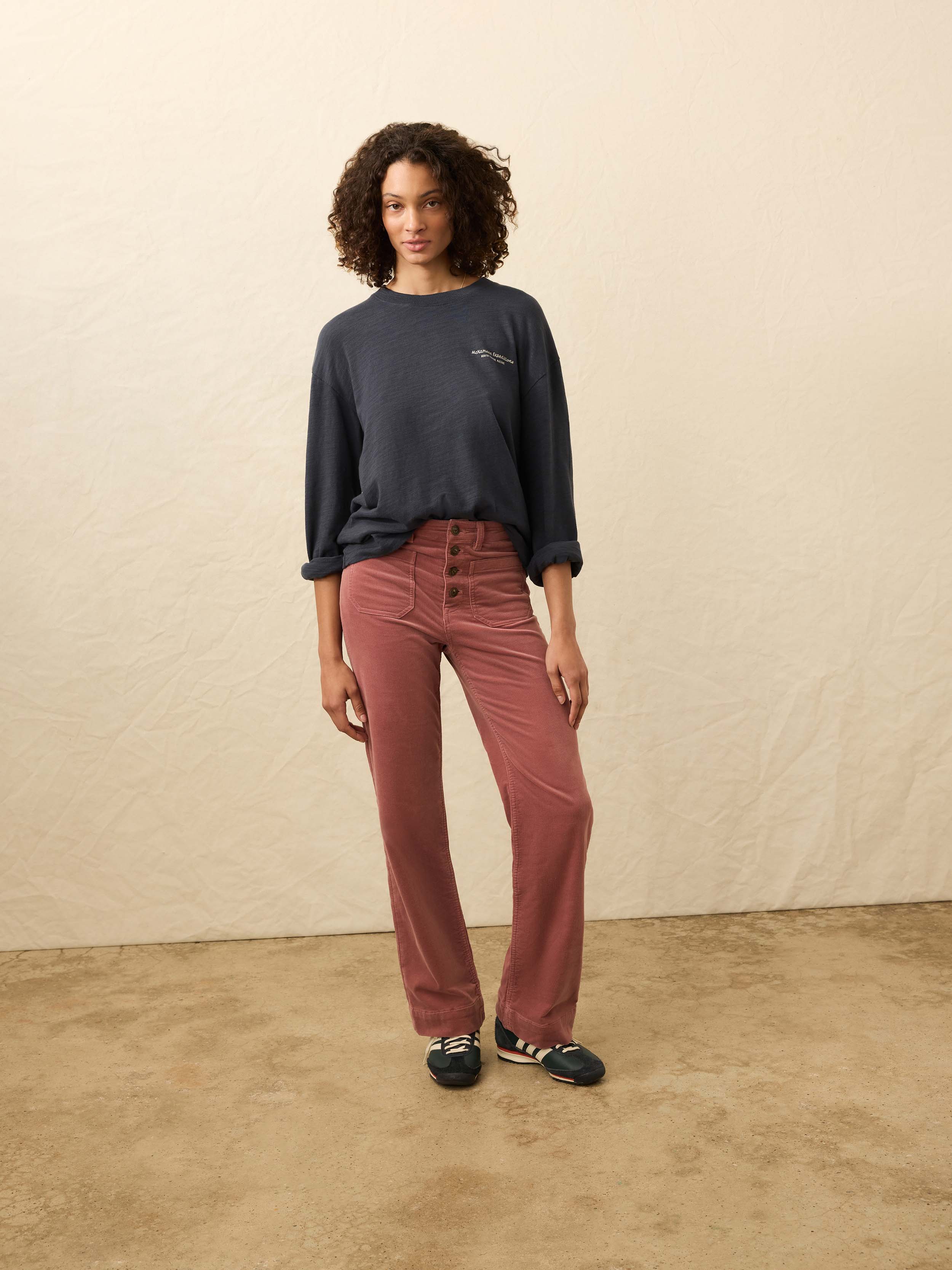 Sunwashed Cotton Fisherman Henley - Blue Nights | Faherty Brand
