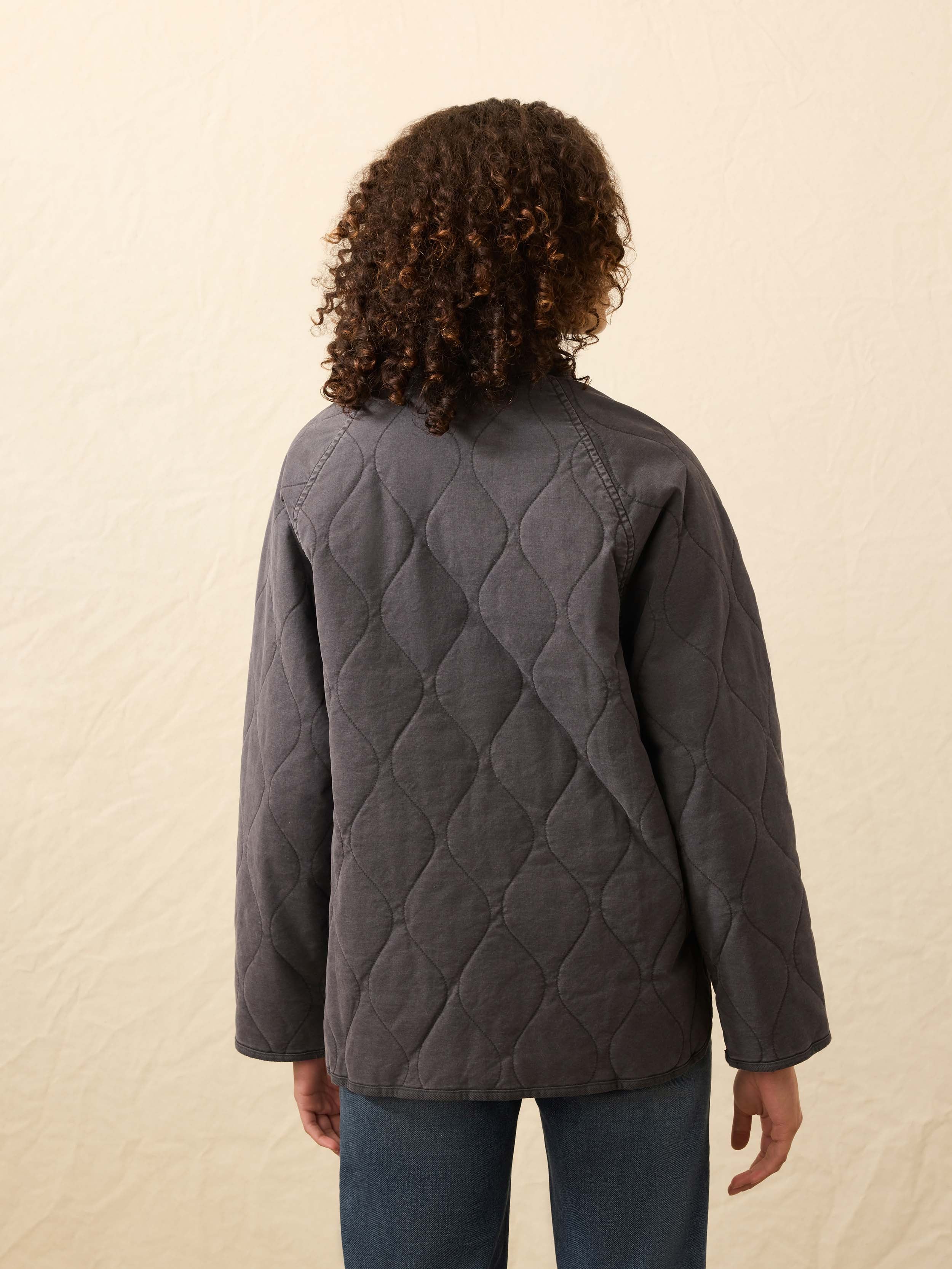 Sunwashed Quilted Jacket - Washed Charcoal | Faherty Brand