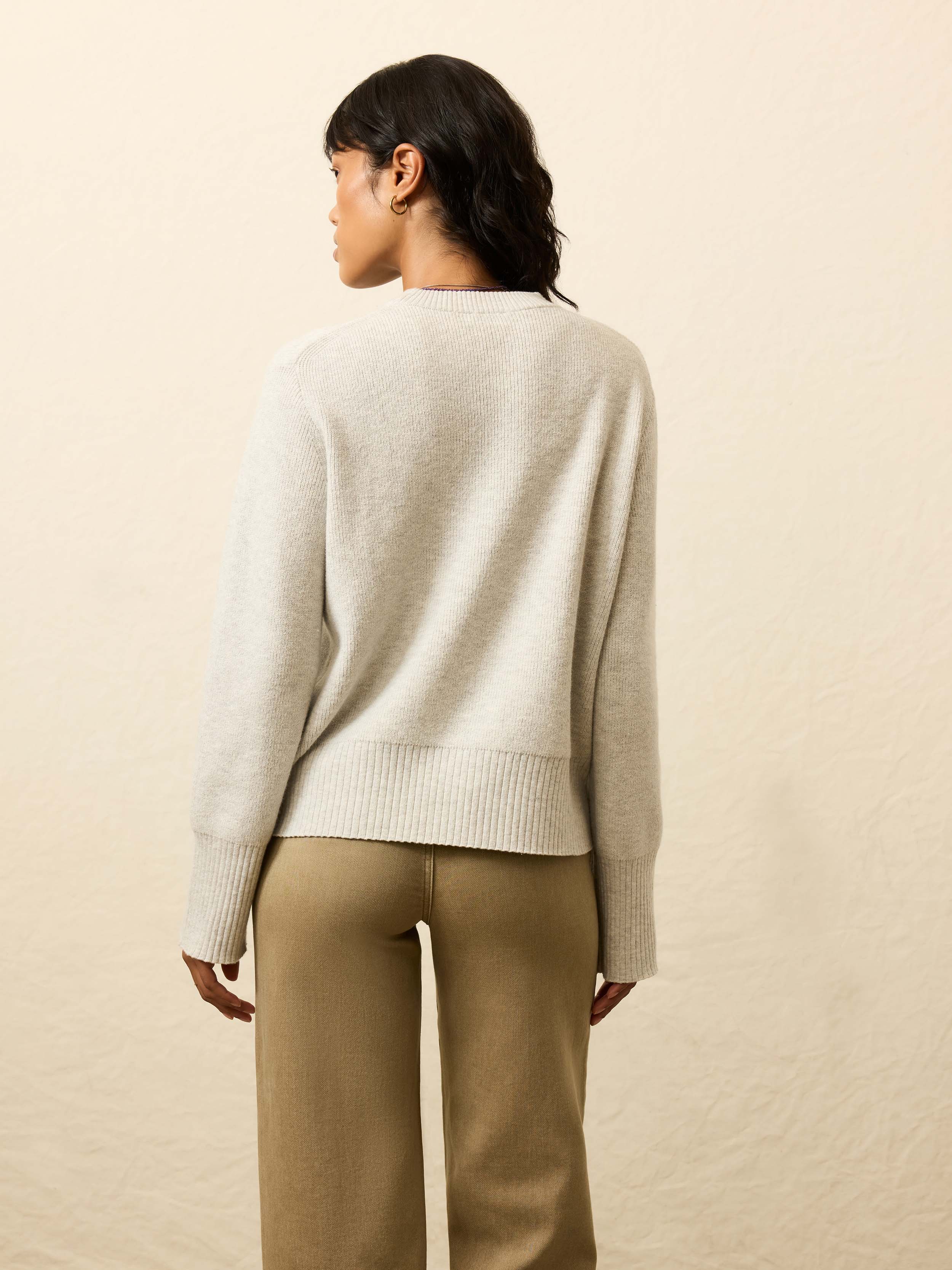 Jackson Crewneck Sweater - Ice Grey Heather | Faherty Brand