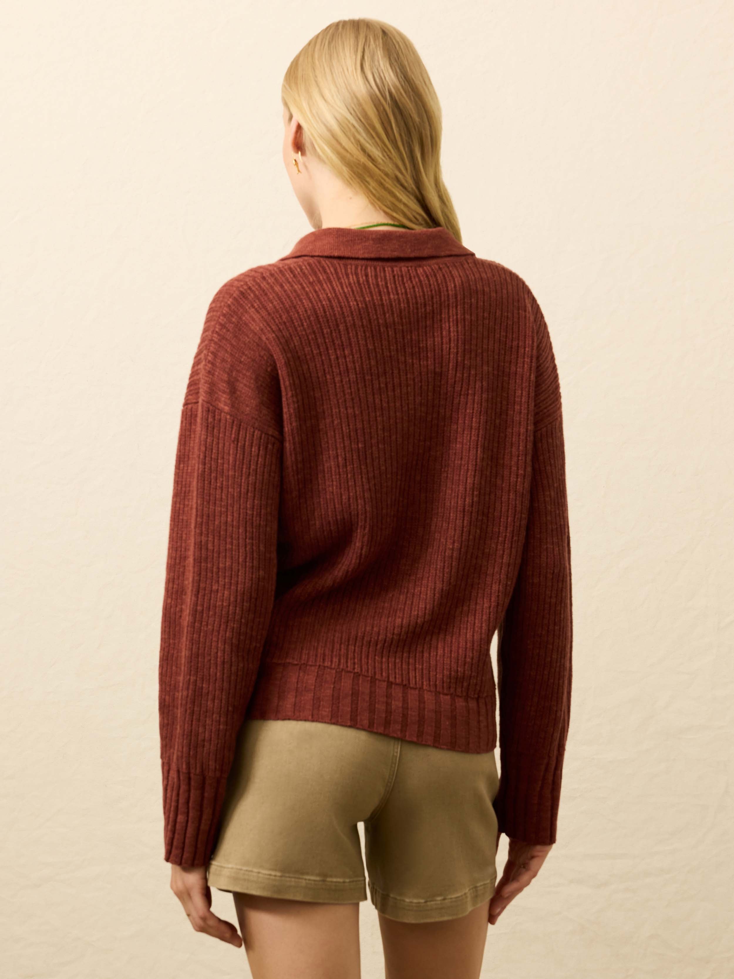 Miramar Linen Relaxed Polo - Smoked Paprika | Faherty Brand