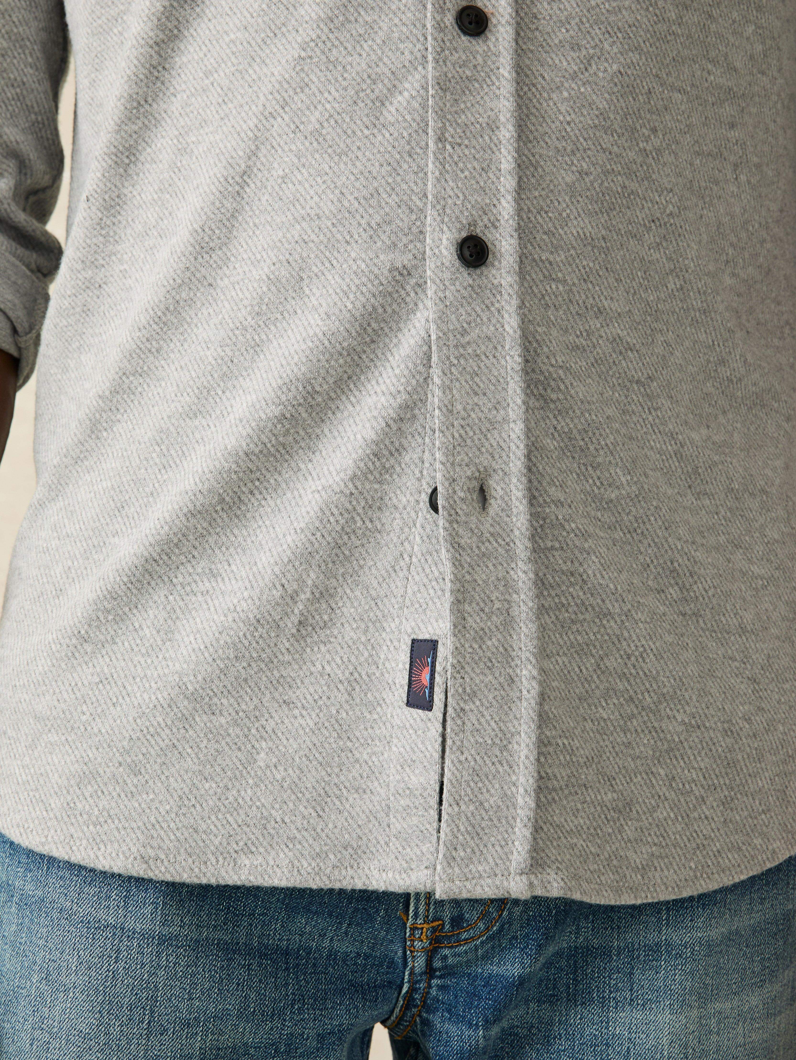 Legend™ Sweater Shirt (single Pocket) - Fossil Grey Twill | Faherty Brand