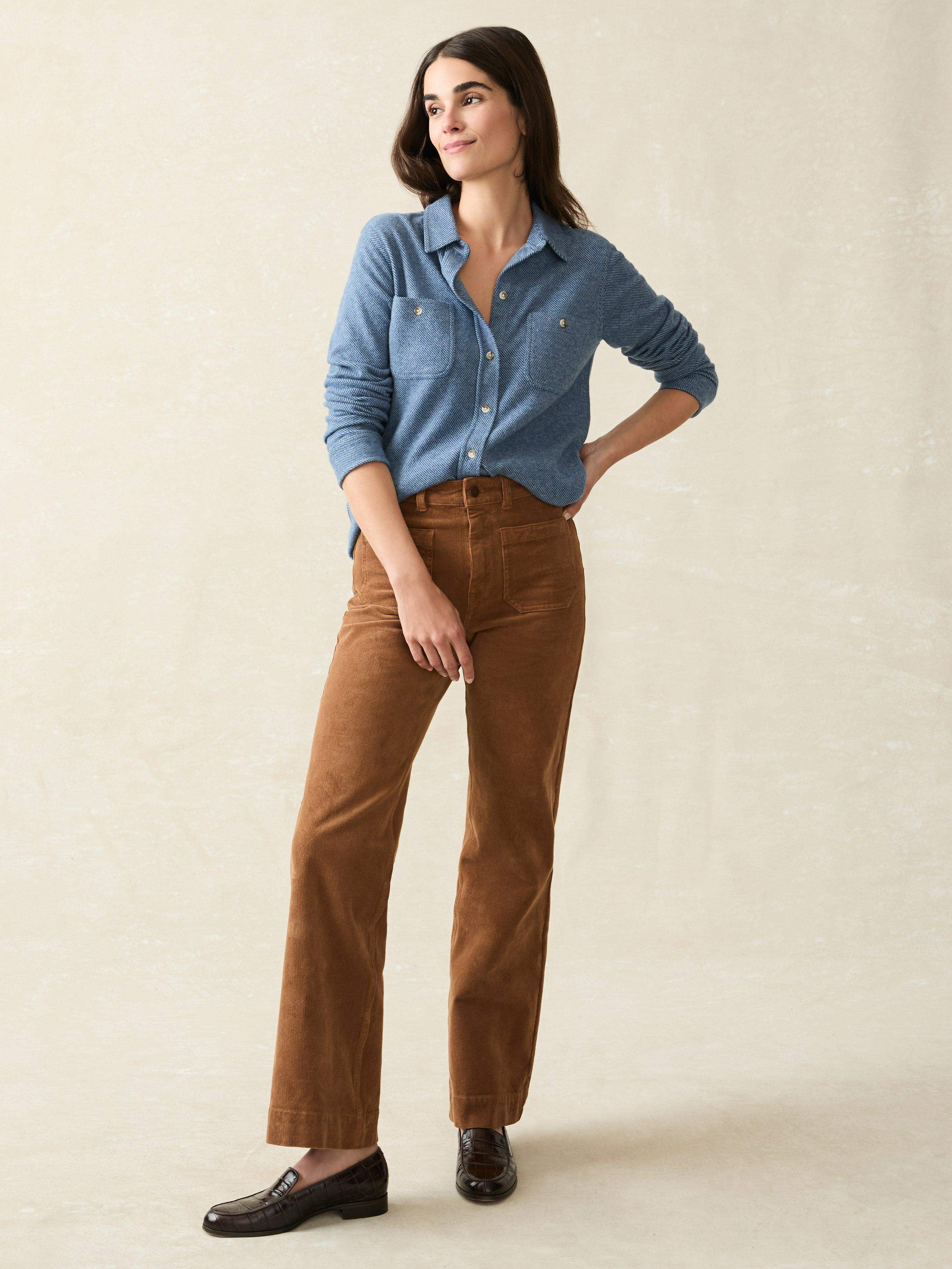 Legend Sweater Shirt - Glacier Blue Twill | Faherty Brand