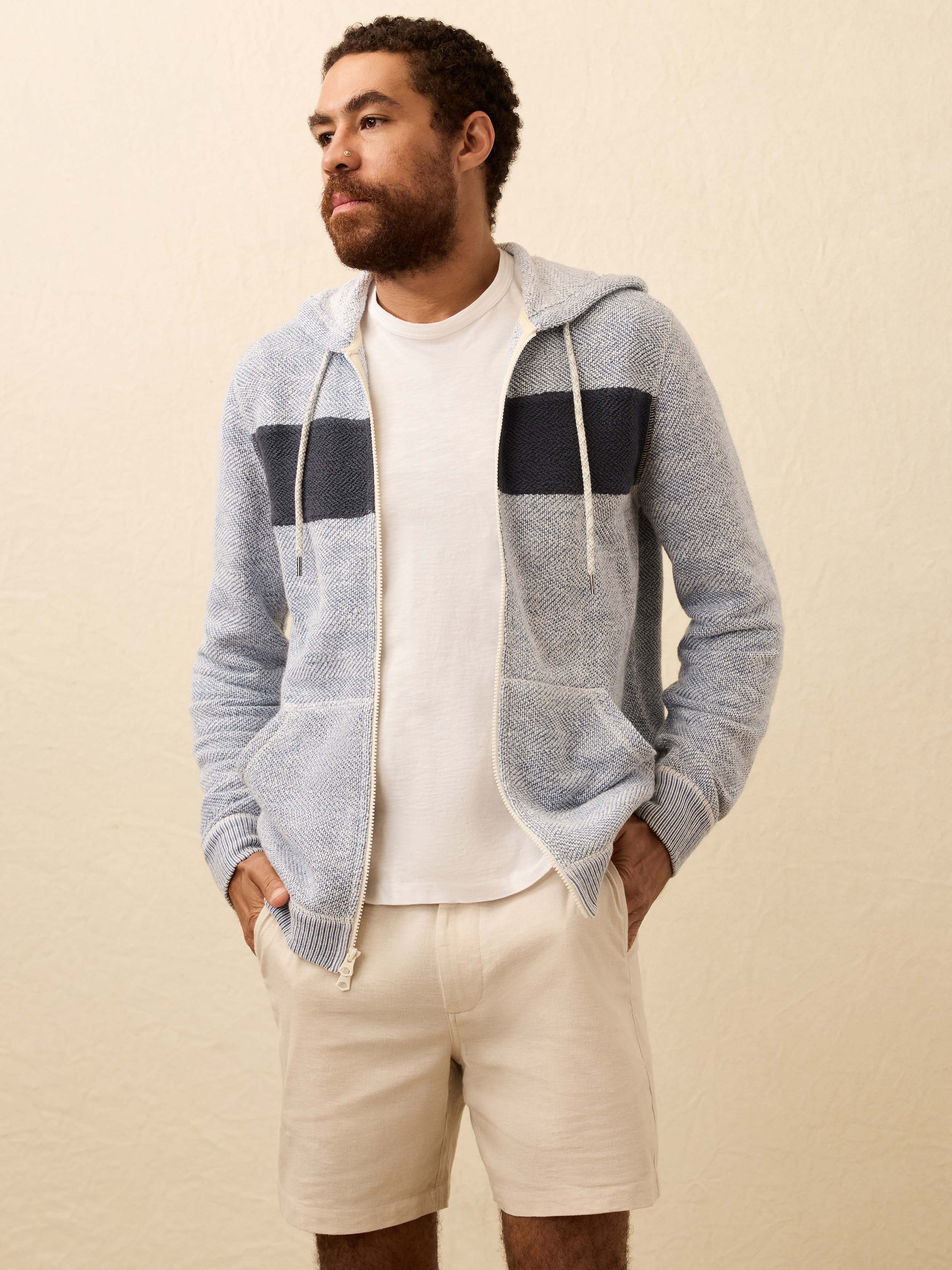 Whitewater Full Zip Hoodie - Whitewater Surf Stripe | Faherty Brand