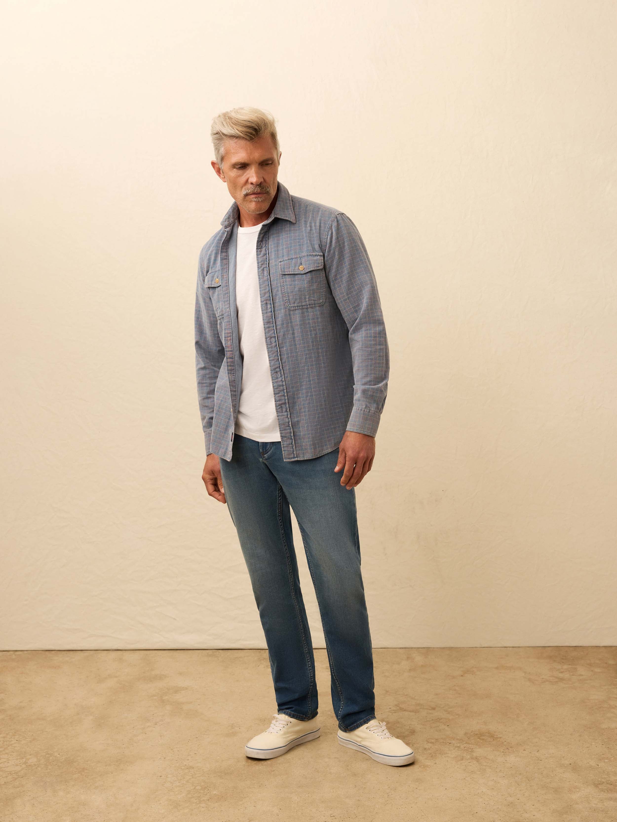 Corduroy Workshirt - Indigo Belle Plaid | Faherty Brand