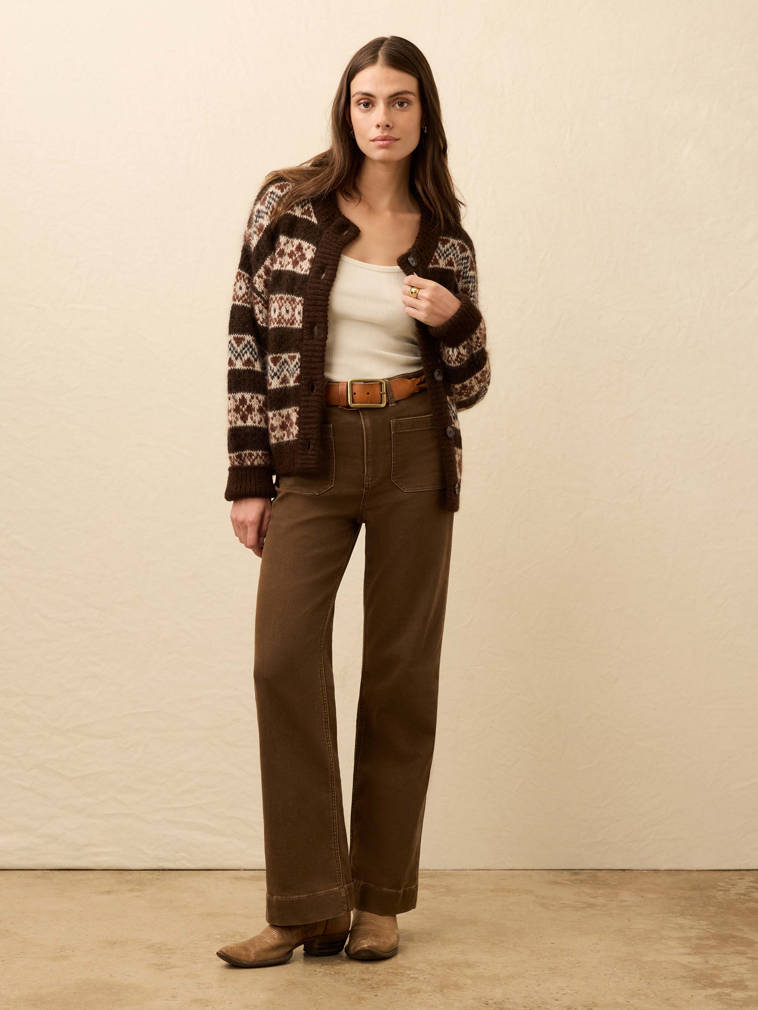 Stretch Terry Patch Pocket Pant - Walnut | Faherty Brand