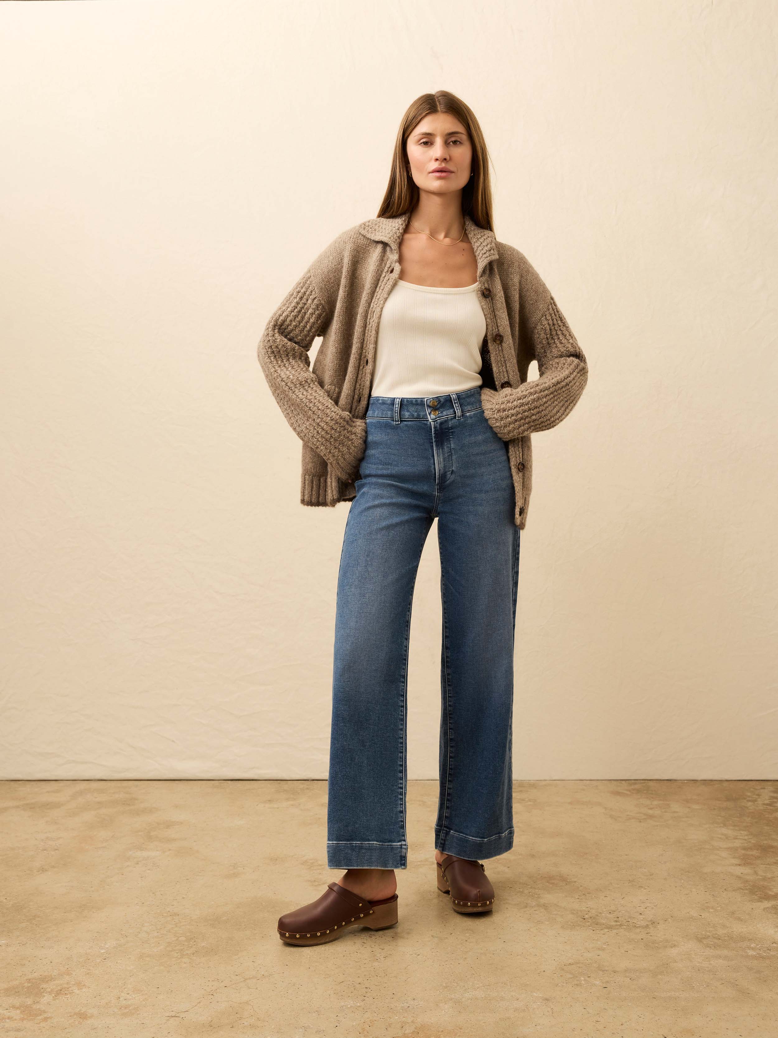 Stretch Terry Sailor Trouser - Bayshore Wash | Faherty Brand