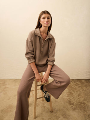 Apres Waffle Henley - Wood Smoke