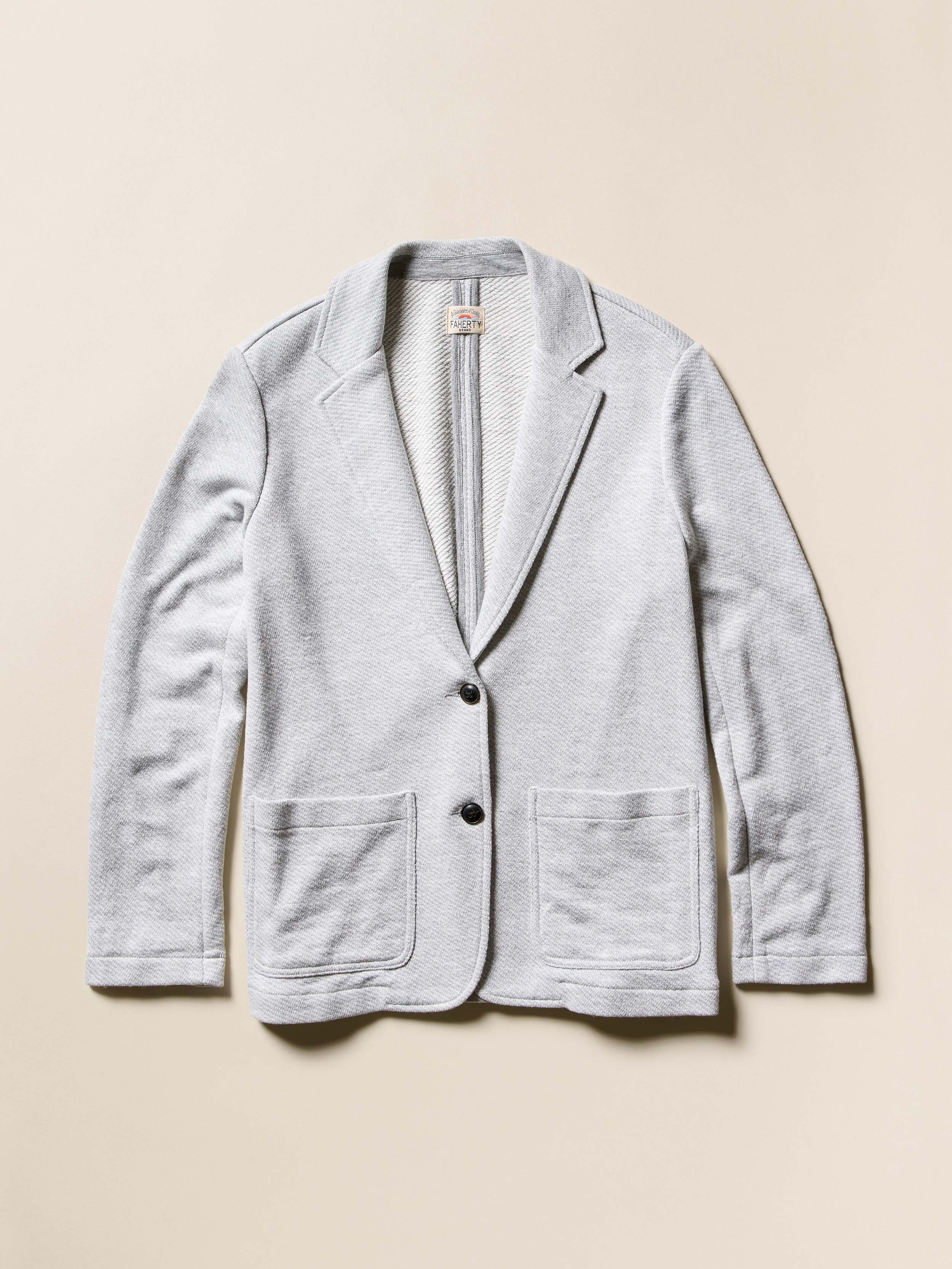 Inlet Knit Blazer - Heather Grey | Faherty Brand