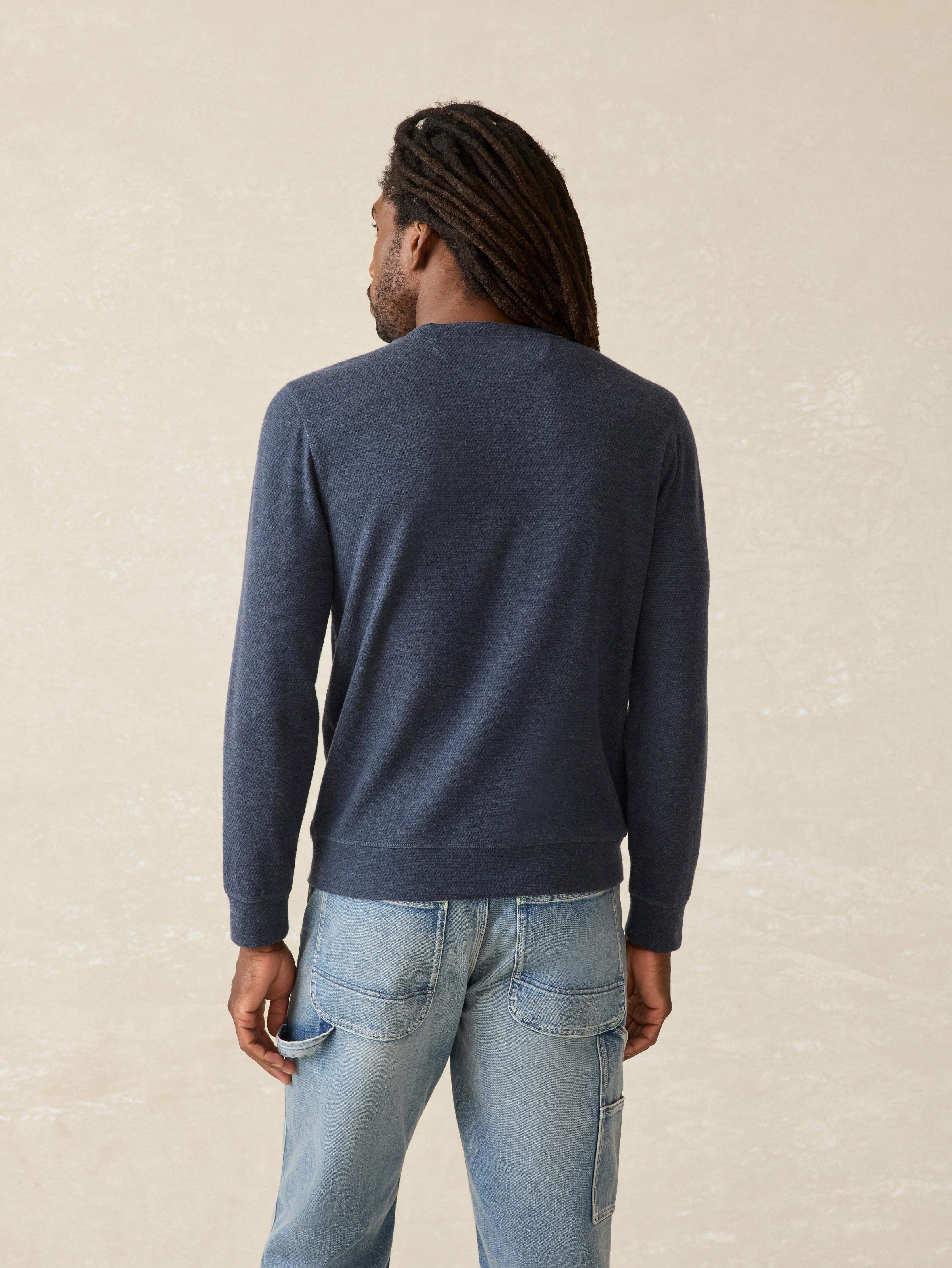 Legend™ Surf Stripe Sweater Crew - Brighton Navy Surf Stripe | Faherty Brand