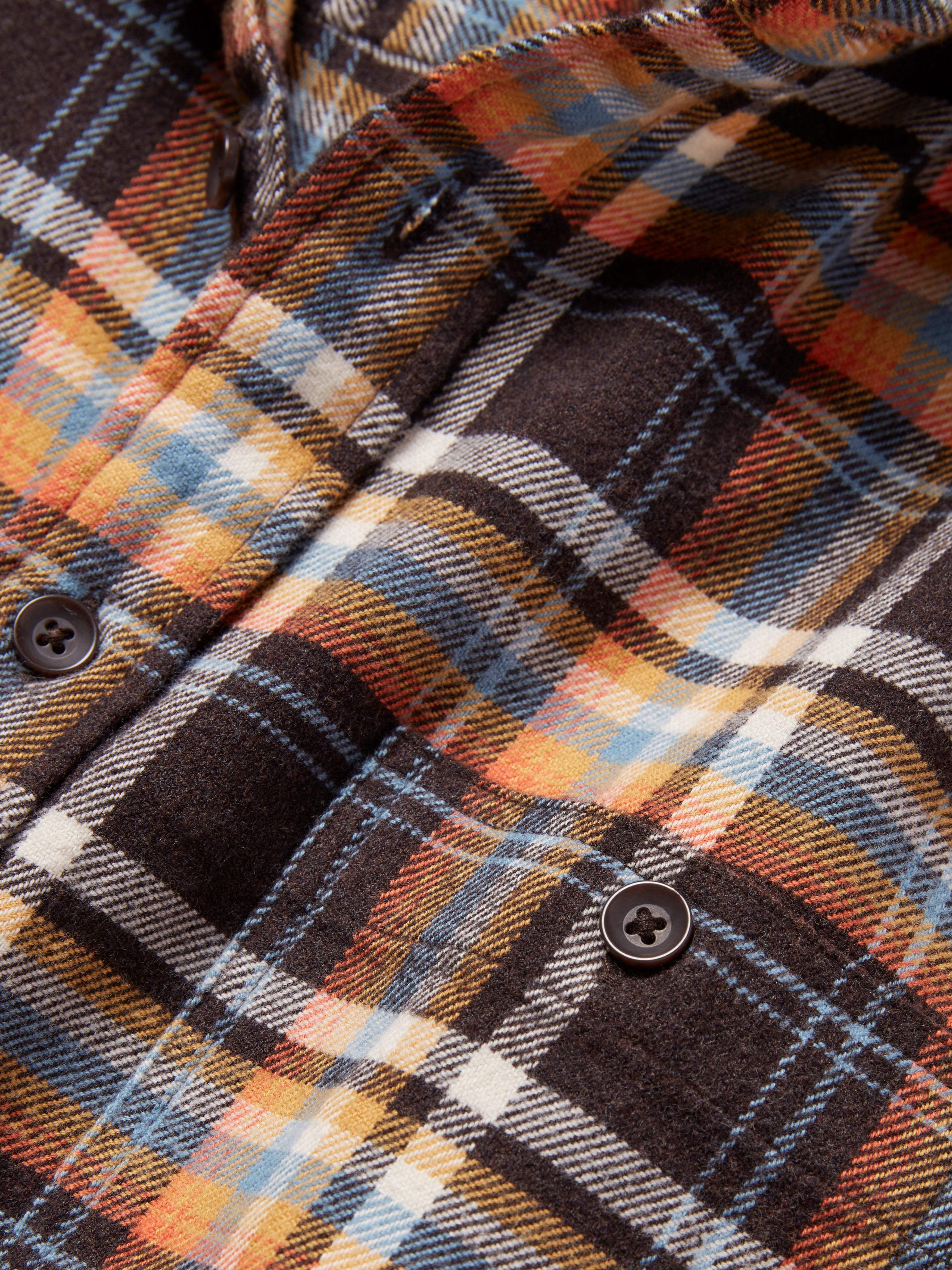 Super Brushed Flannel - Walnut Wood Plaid | Faherty Brand