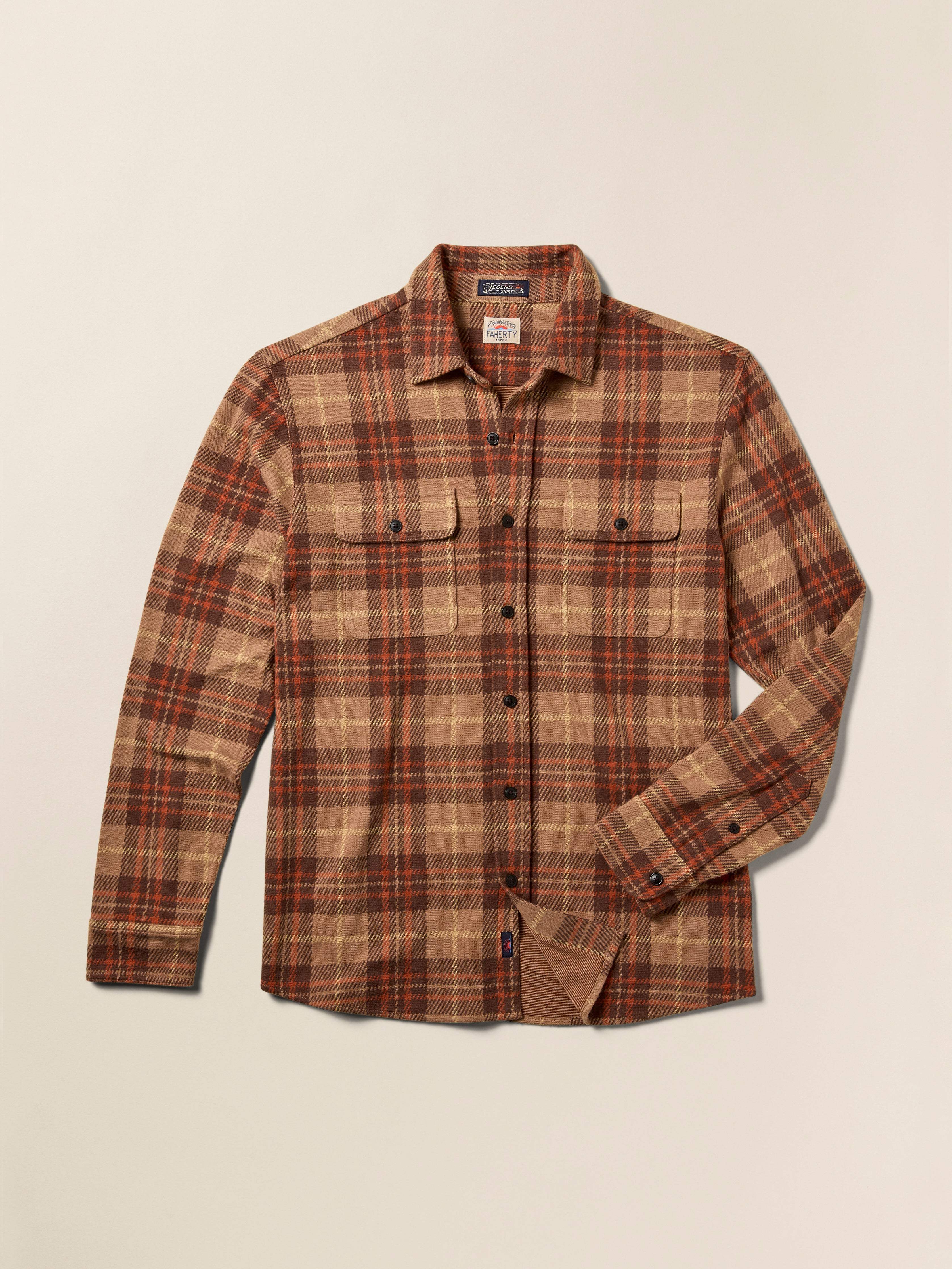 Legend™ Sweater Shirt - Cedar Sands Plaid | Faherty Brand