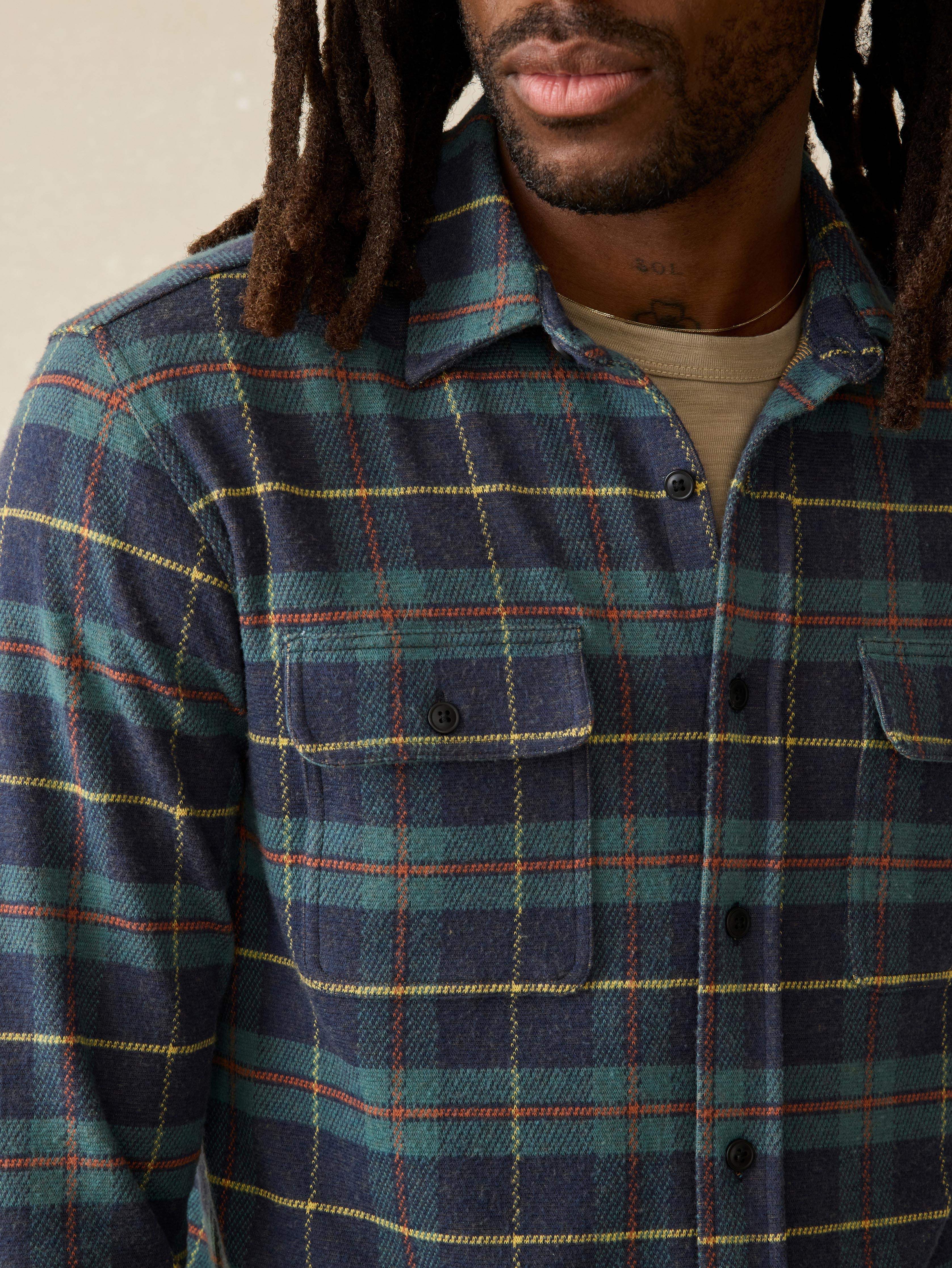 Legend™ Sweater Shirt - Mossy Elm Plaid | Faherty Brand