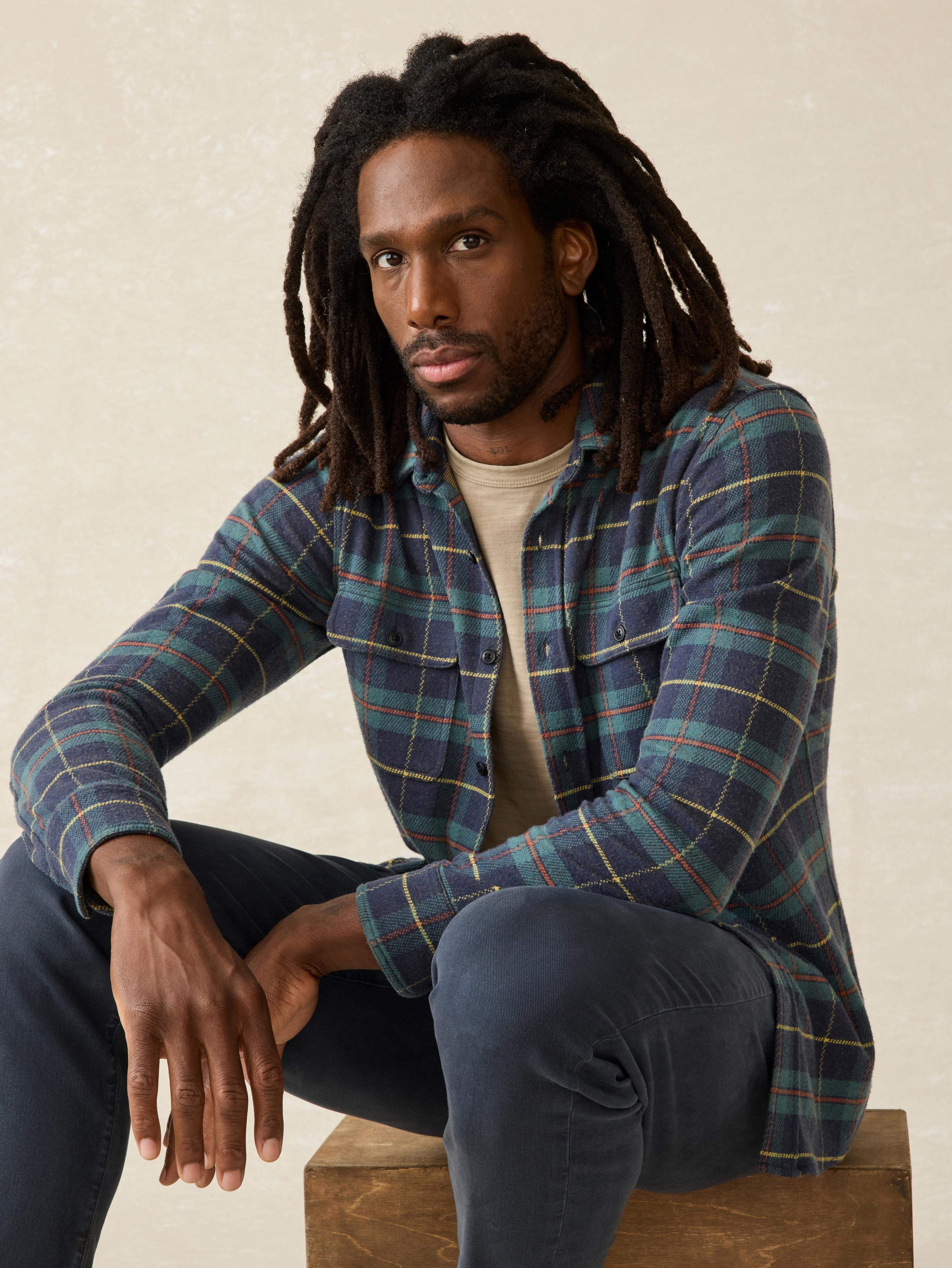 Legend™ Sweater Shirt - Mossy Elm Plaid | Faherty Brand
