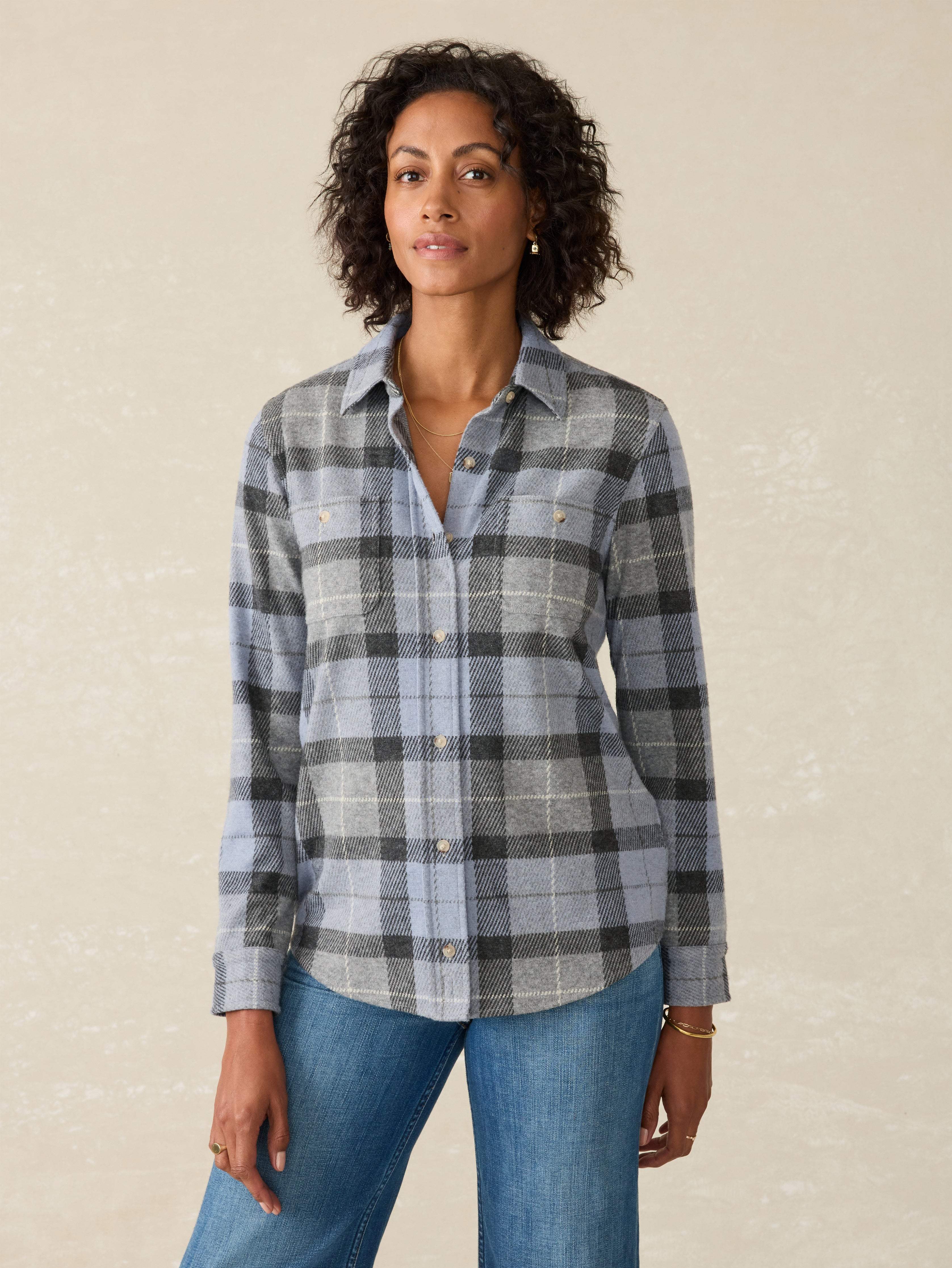 Legend™ Sweater Shirt - True North Plaid | Faherty Brand