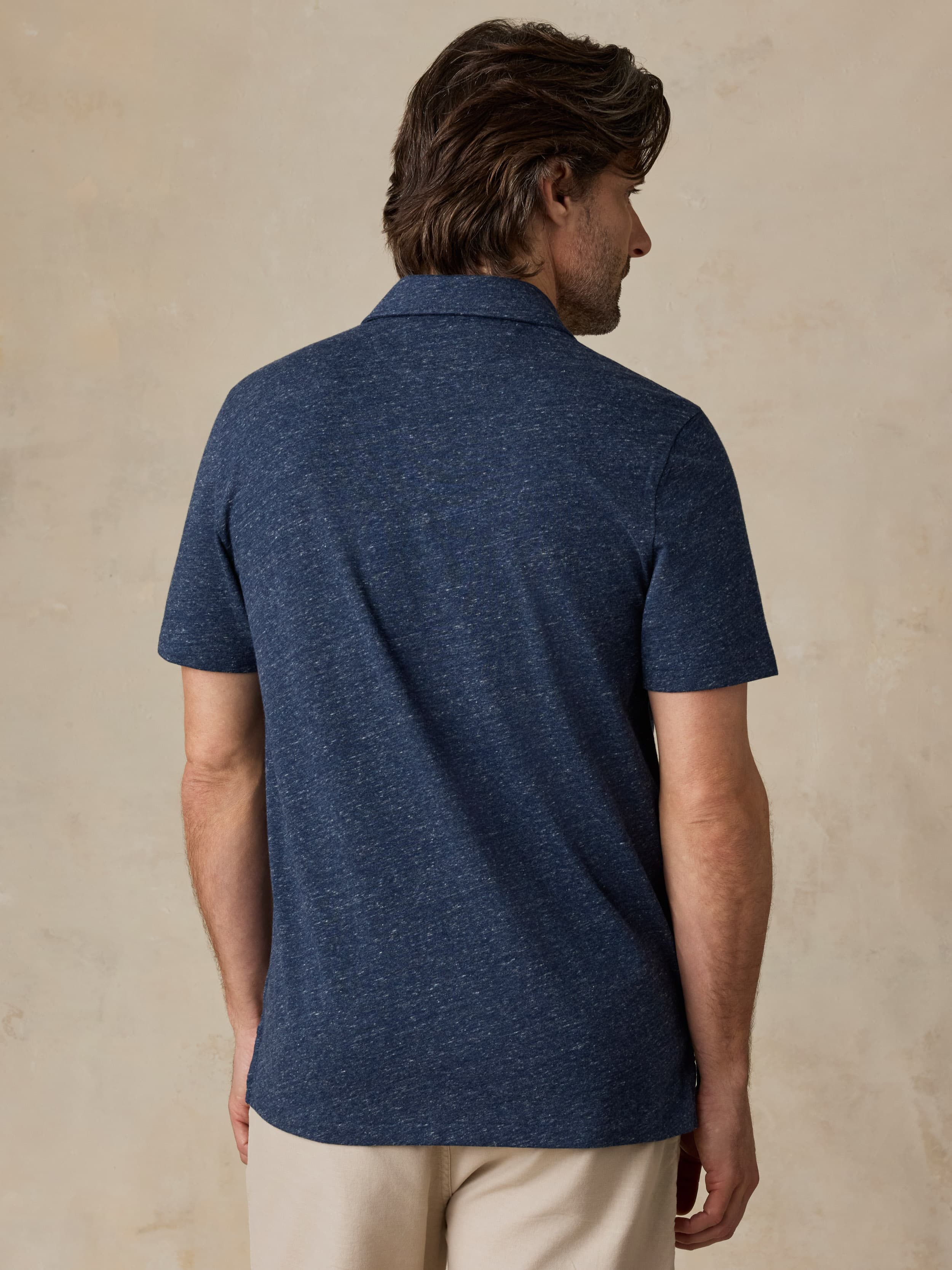Short-Sleeve Breeze Polo - Midnight Skies Heather | Faherty Brand