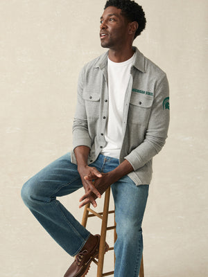 Michigan State Legend™ Sweater Shirt - Fossil Grey Twill