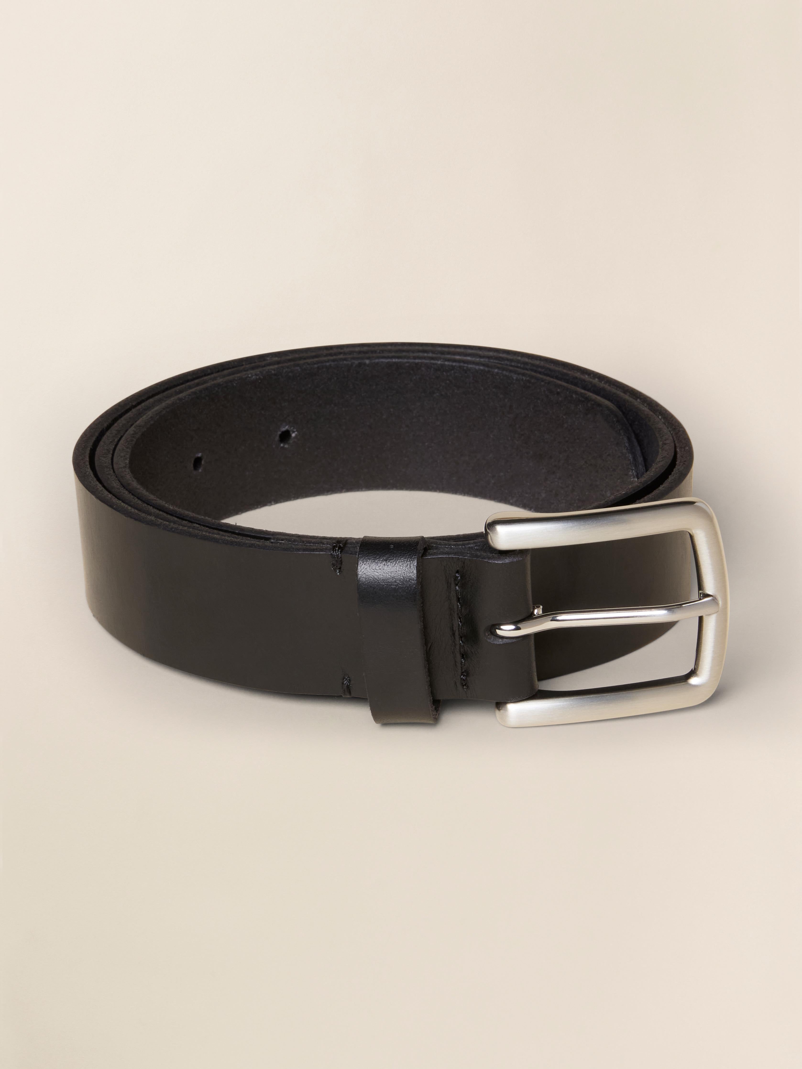Mens Leather Belt - Black | Faherty Brand
