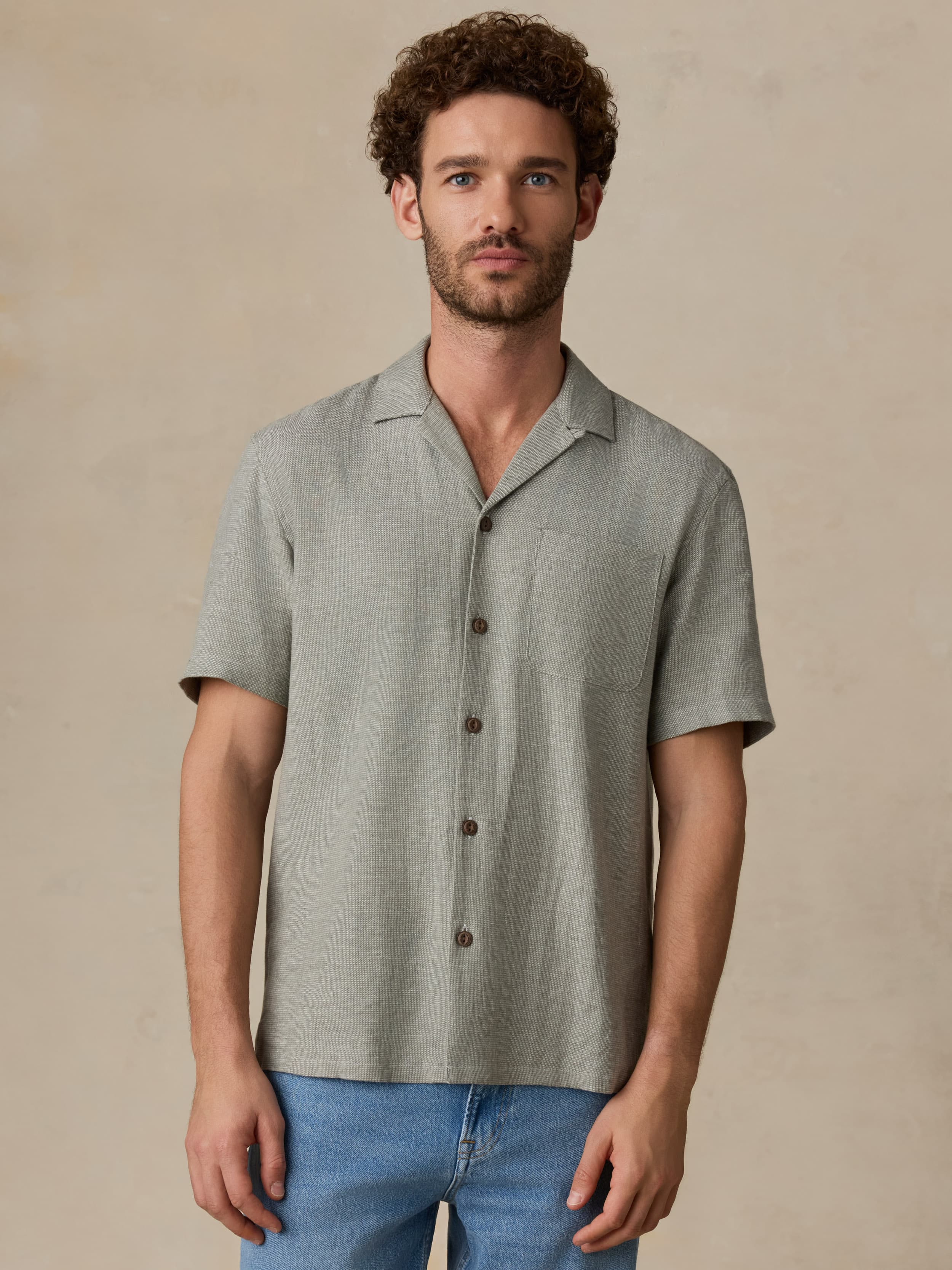 Short-Sleeve Breeze Camp Shirt - Garden Valley | Faherty Brand
