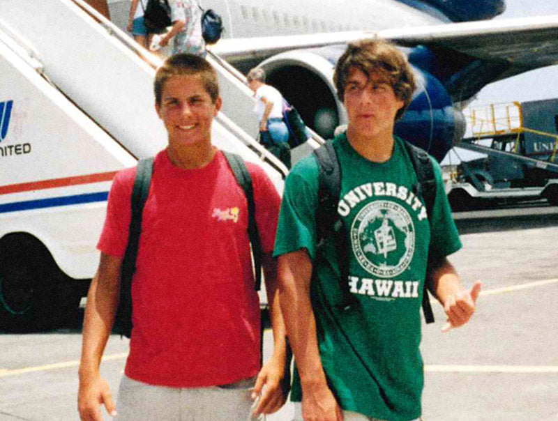 Mike and Alex Faherty in college
