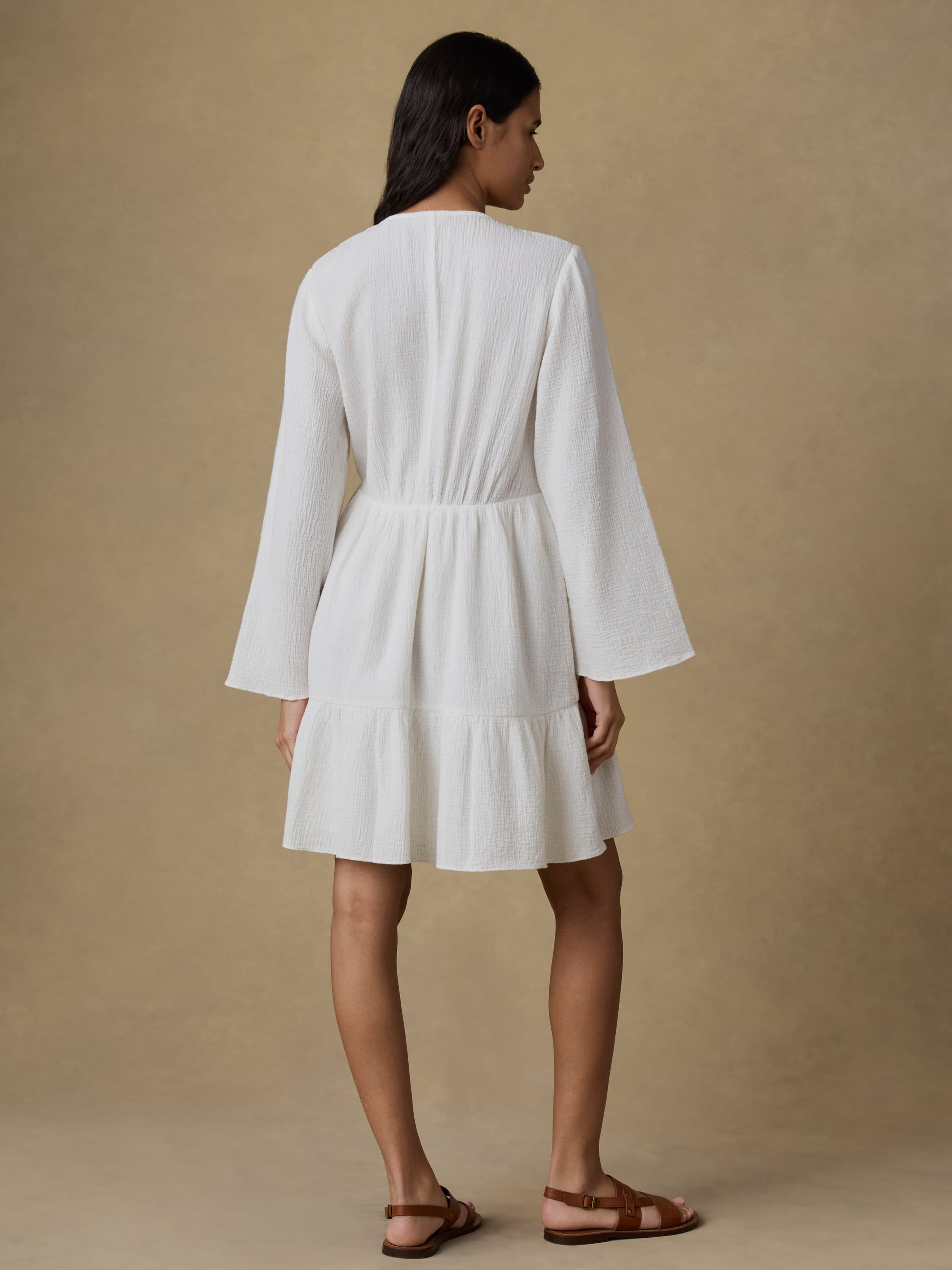 Dune Cotton Gauze Oceana Dress - White | Faherty Brand