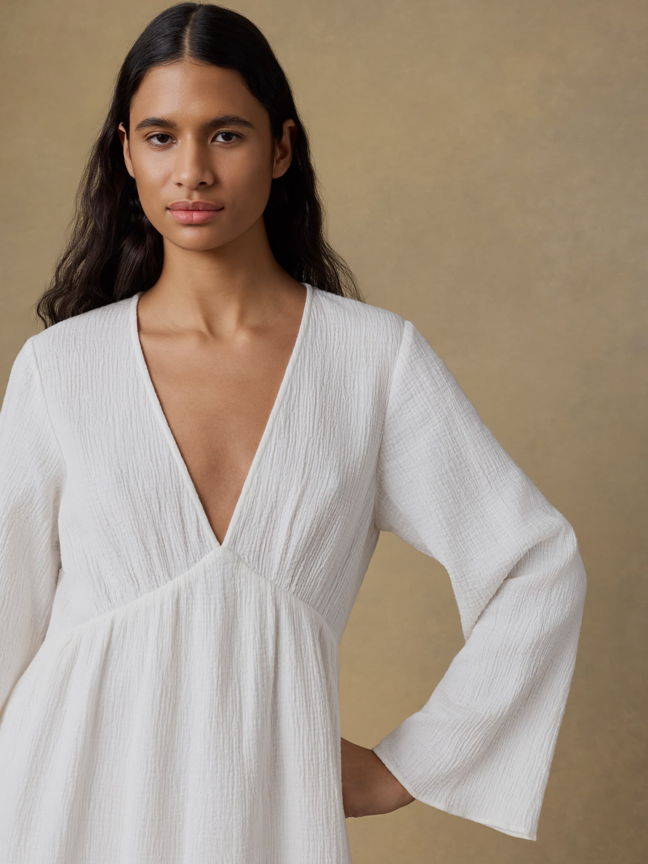 Dune Cotton Gauze Oceana Dress - White | Faherty Brand
