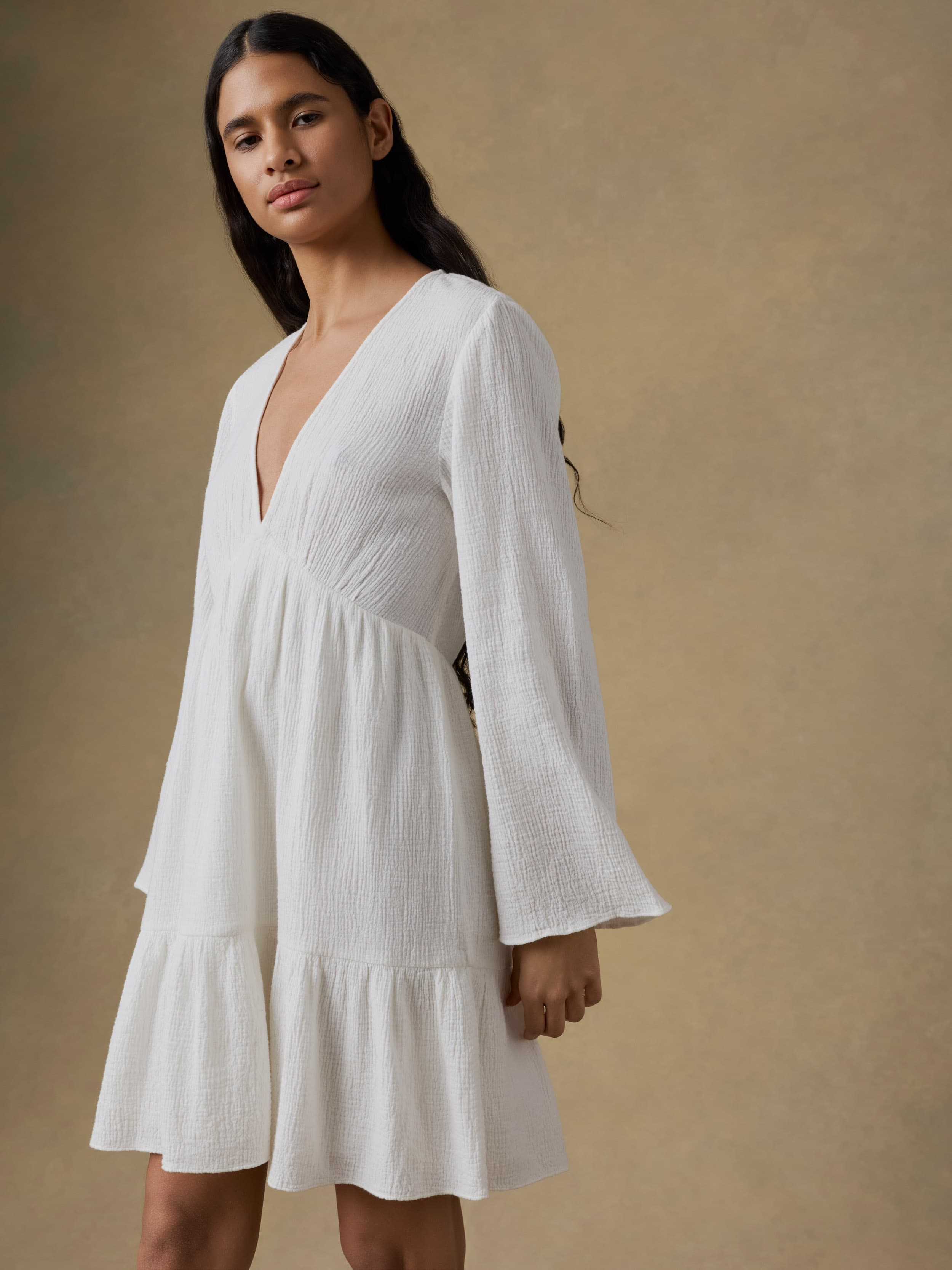 Dune Cotton Gauze Oceana Dress - White | Faherty Brand