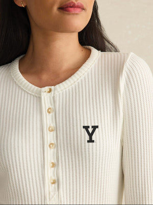 Yale Legend Apres Waffle Henley - Egret