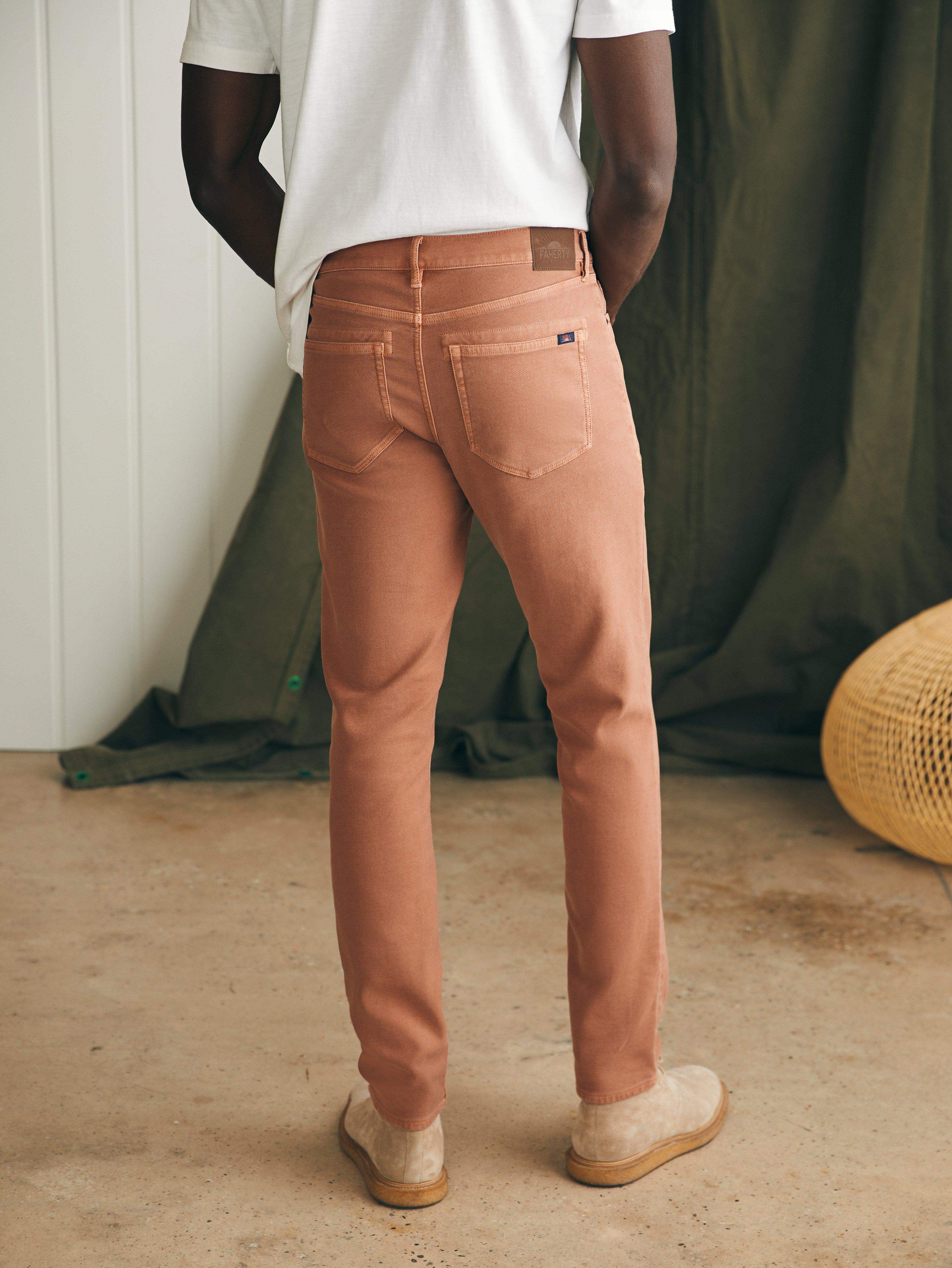 Stretch Terry 5-Pocket (32") - Mesa Red | Faherty Brand
