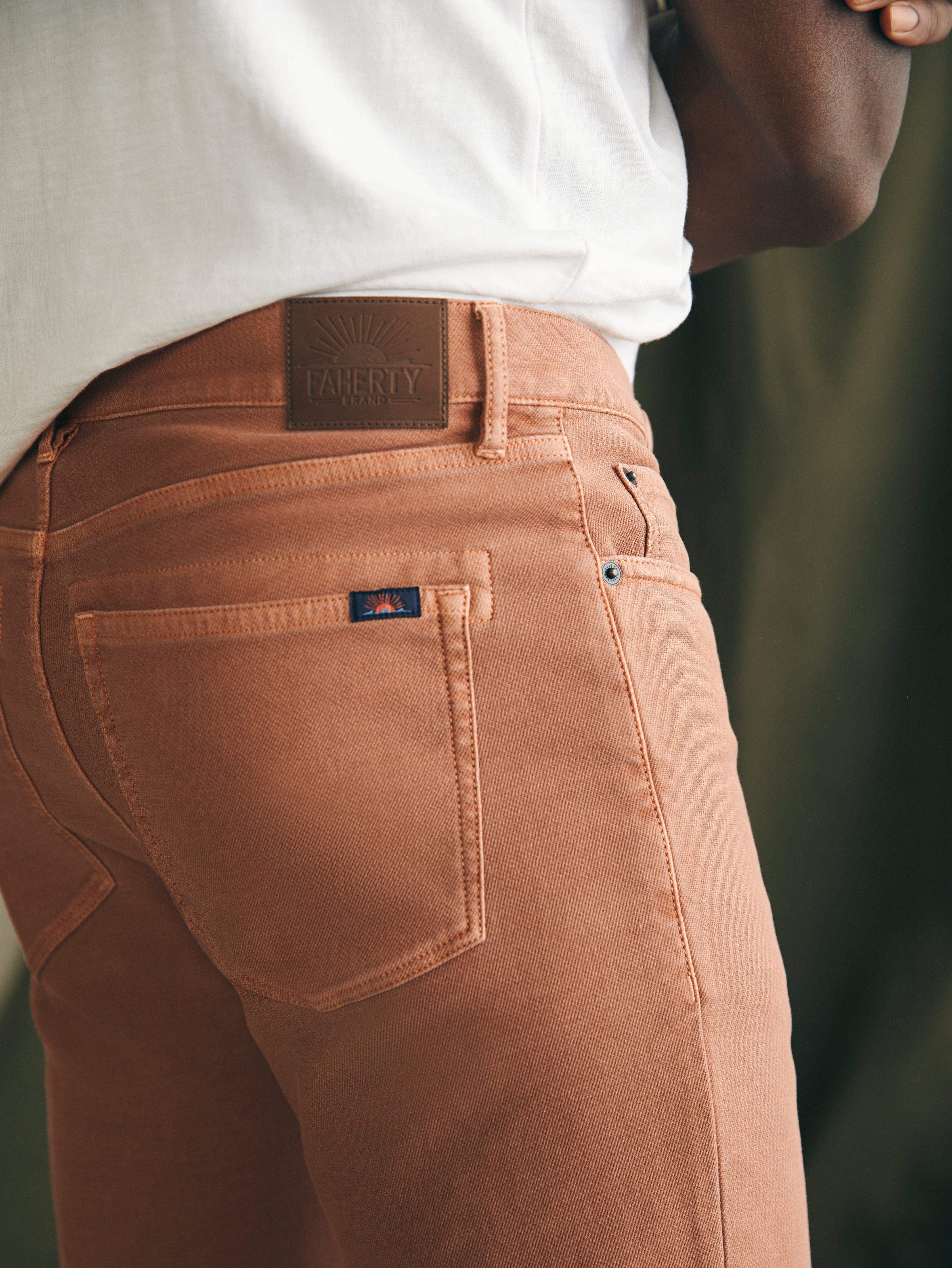Stretch Terry 5-Pocket (32") - Mesa Red | Faherty Brand