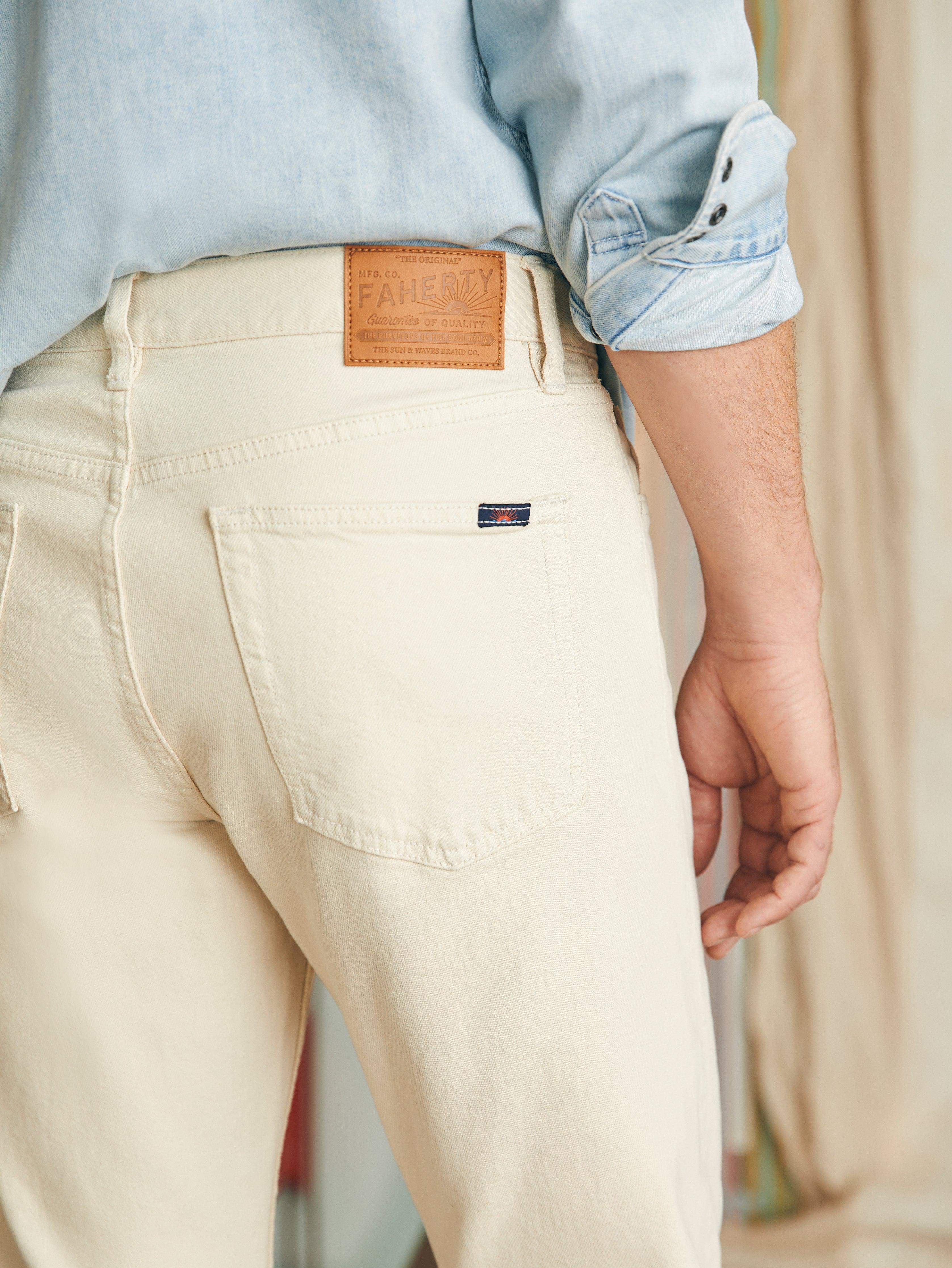Slim Straight Denim - Stone | Faherty Brand